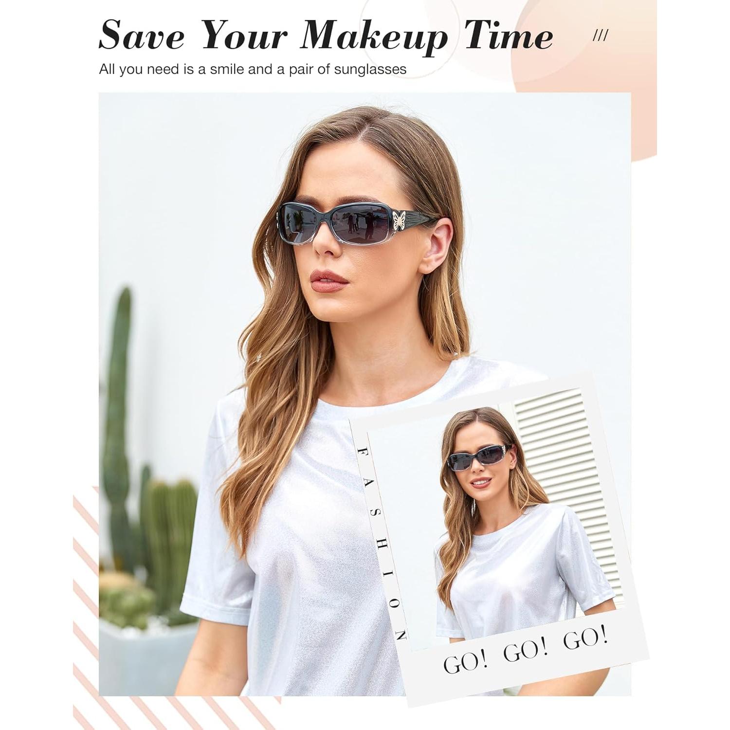 Gafas de Sol Polarizadas LVIOE para Mujeres - Diseño Mariposa