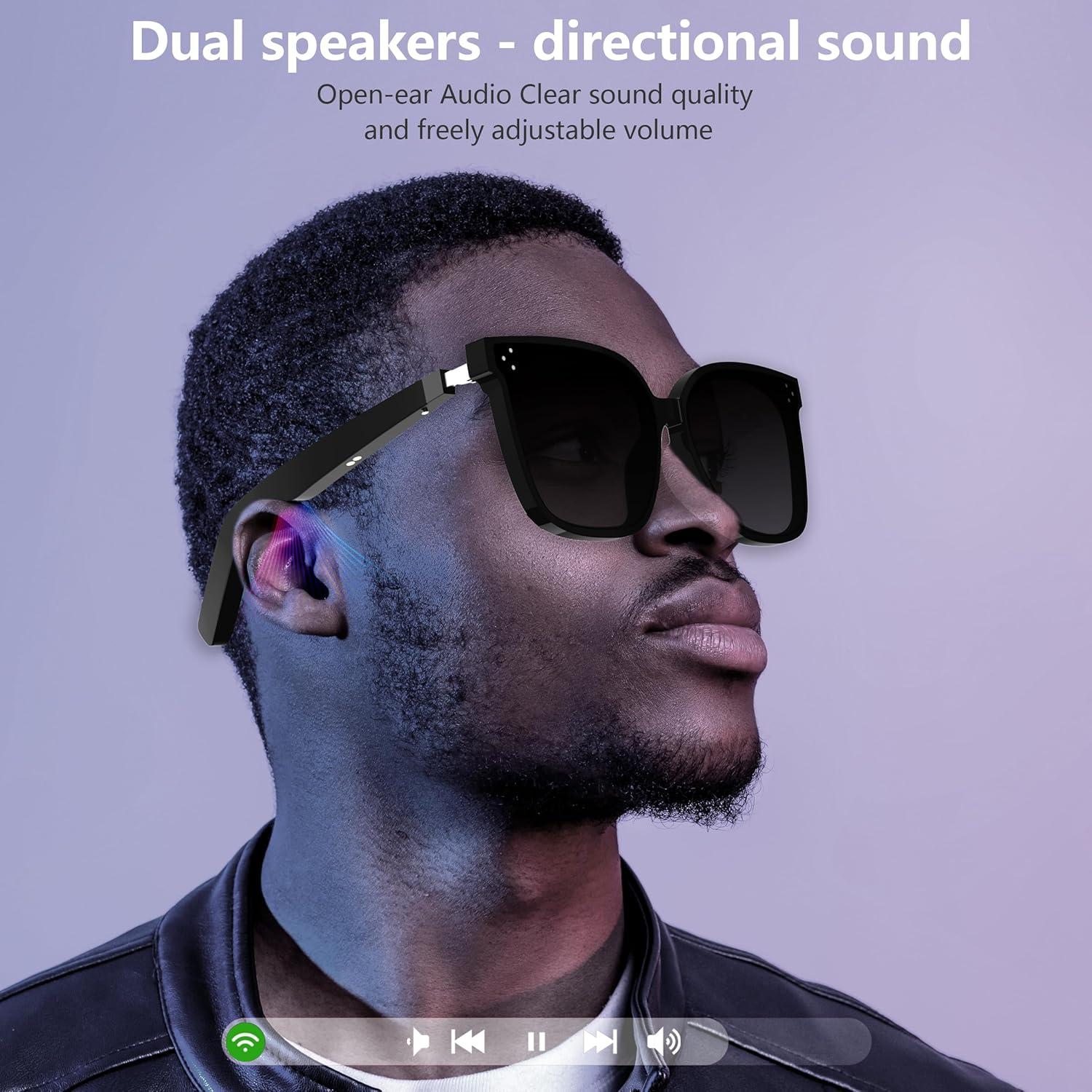 Gafas de sol inteligentes Enzriev Bluetooth 5.3 UV400 polarizadas