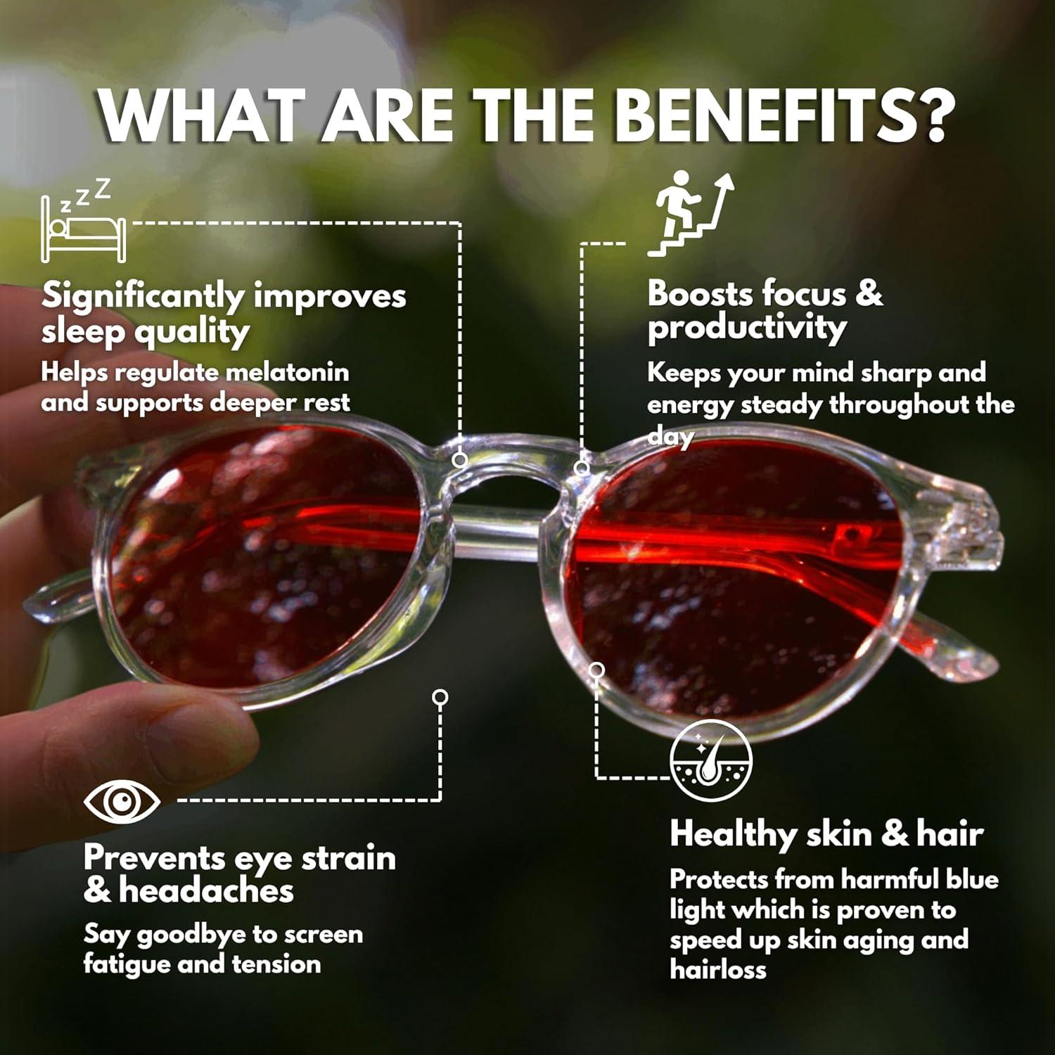 Gafas bloqueadoras de luz azul PRIMALS - Lente roja - Unisex