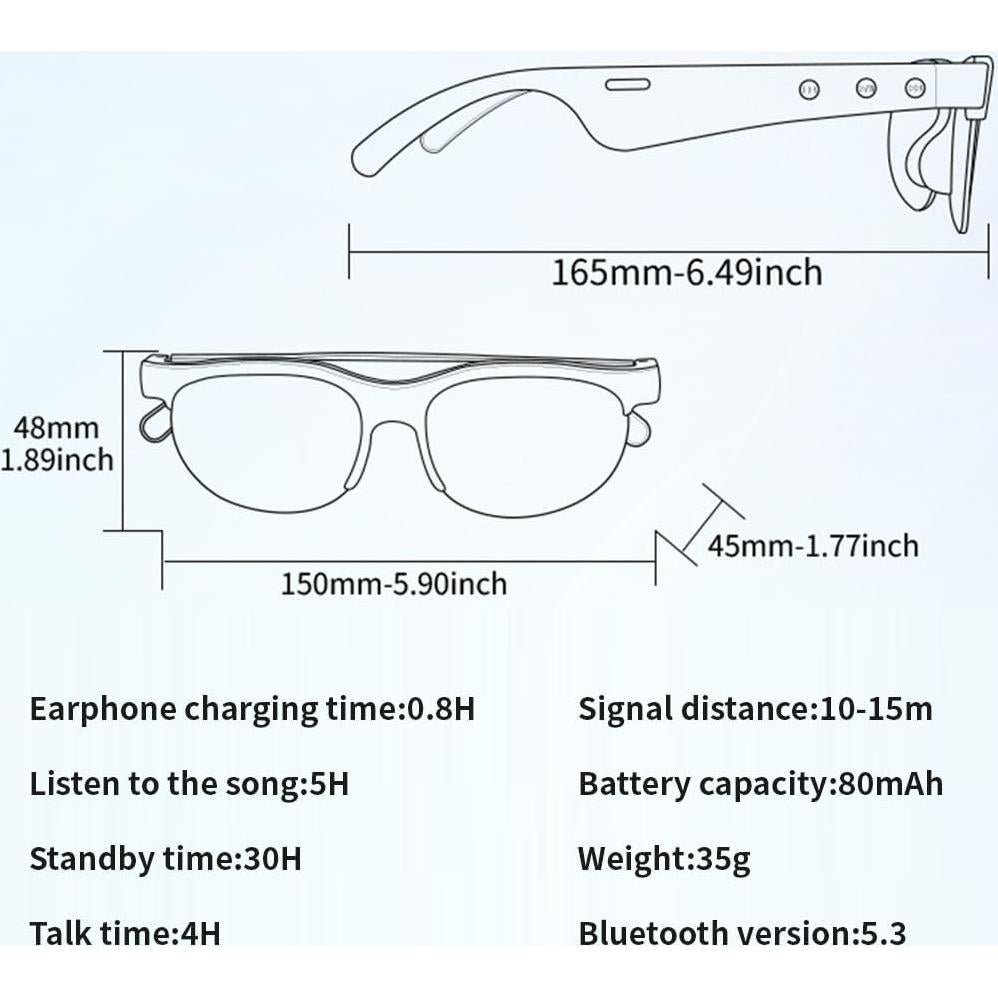 Gafas Bluetooth Inteligentes UHIWALKER XG88Pro Audio HD