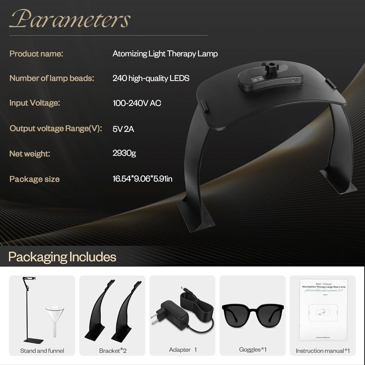 Lámpara de Terapia de Luz Roja LuxReyan 660nm y 850nm