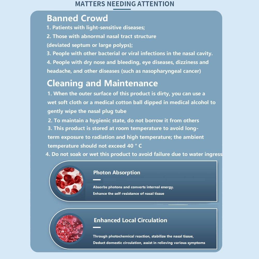 Dispositivo de Terapia Nasal Luz Roja 700nm - Alivio Rápido
