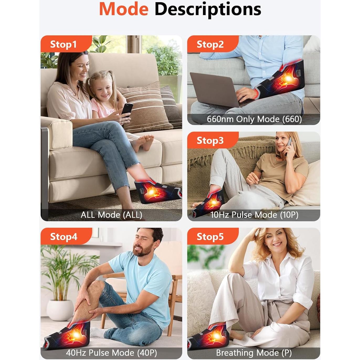 Terapia de Luz Roja HALIDODO para Pies 660nm y 850nm