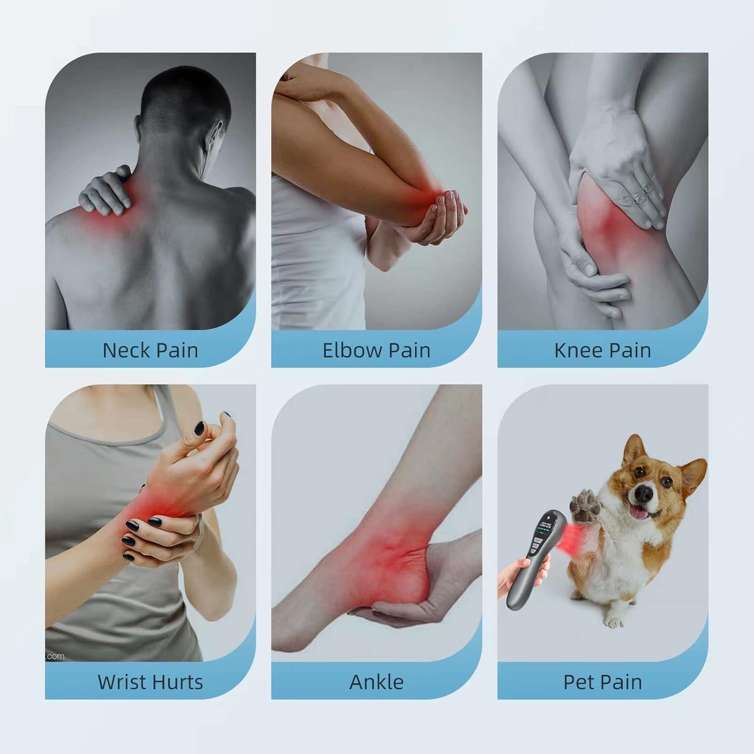 Dispositivo de Terapia de Luz Roja QAIHOE 650nm y 808nm