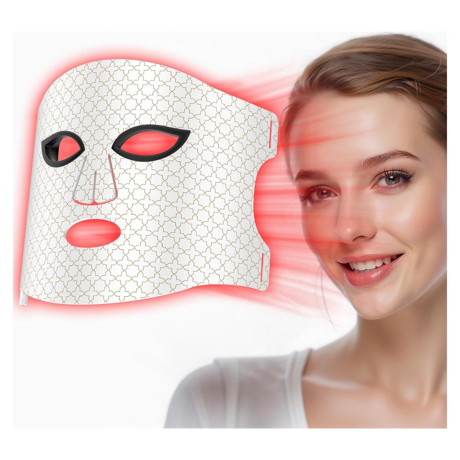 Máscara de Terapia de Luz Roja DZAVOK - 400 LEDs, 7 Modos