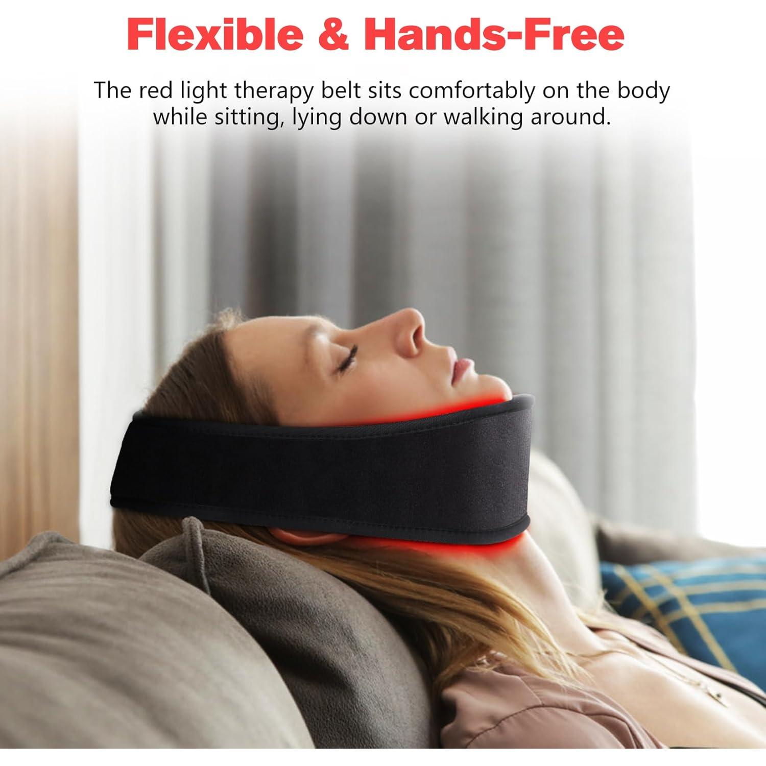 Terapia de Luz Roja DGXINJUN Recargable para Cuello y Barbilla