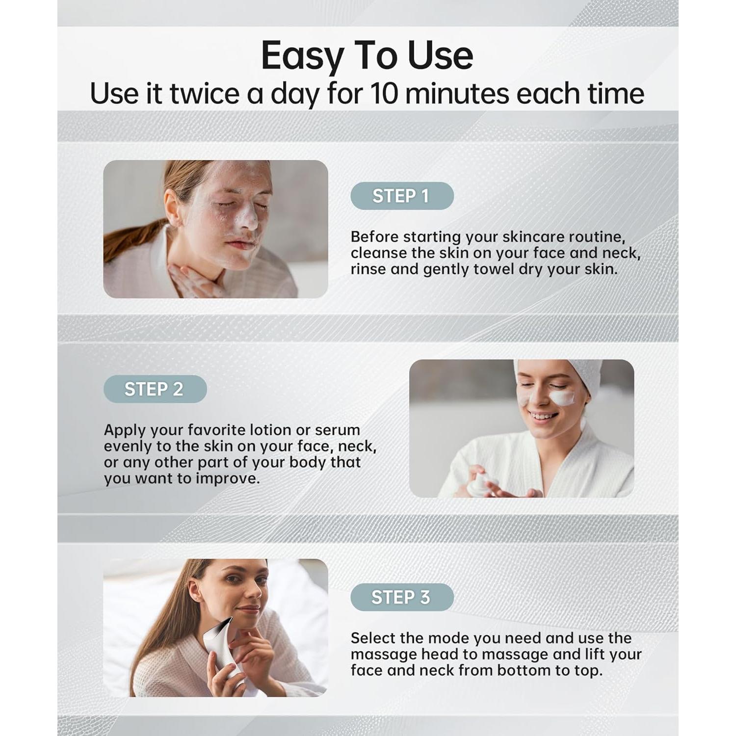 Masajeador Facial de Luz Roja Baihui MJ-400 7 Colores