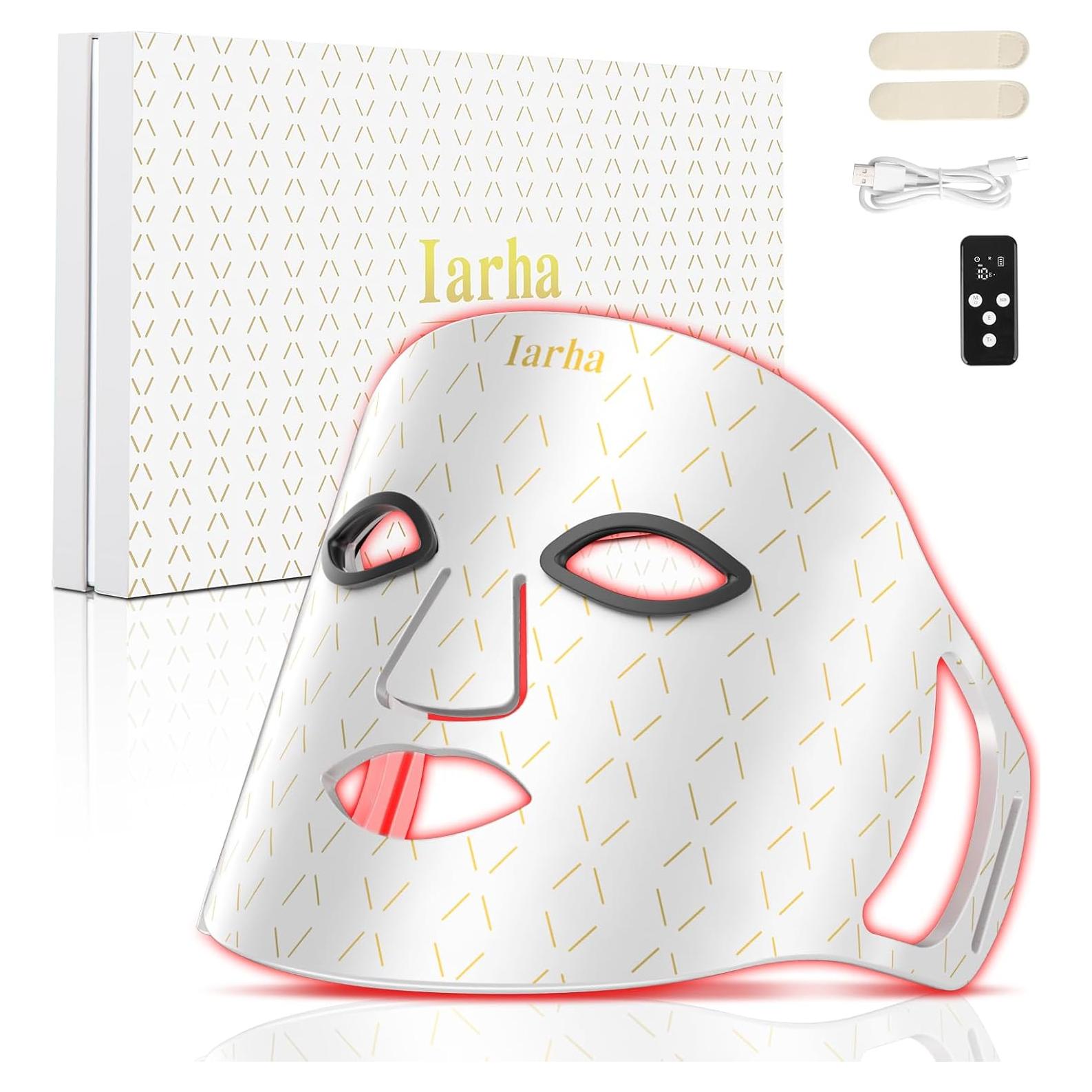 Máscara de Luz LED Iarha para Cara - Terapia de Luz Roja 4 Colores