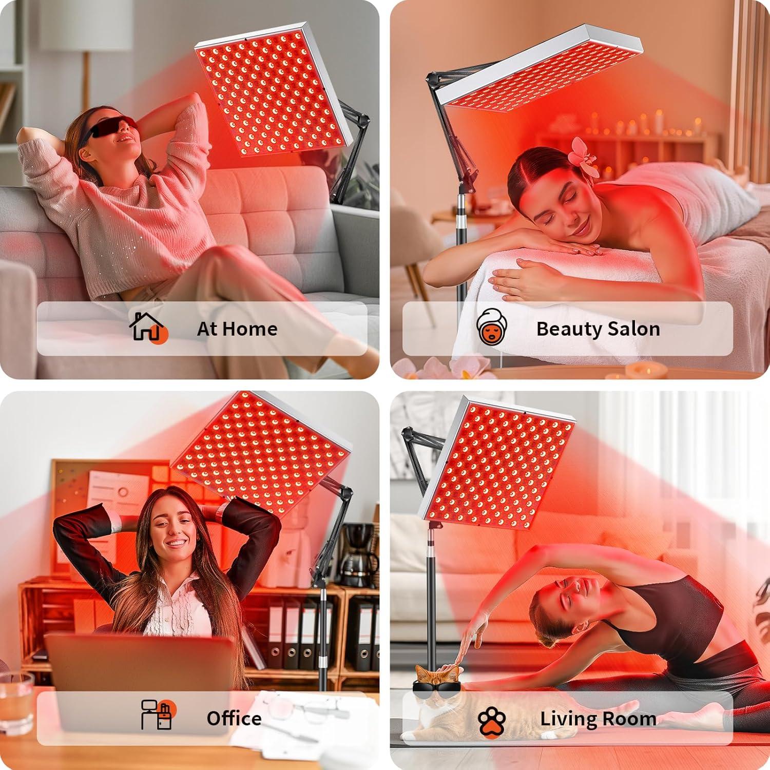 Lámpara de Terapia de Luz Roja HALIDODO 660nm y 850nm