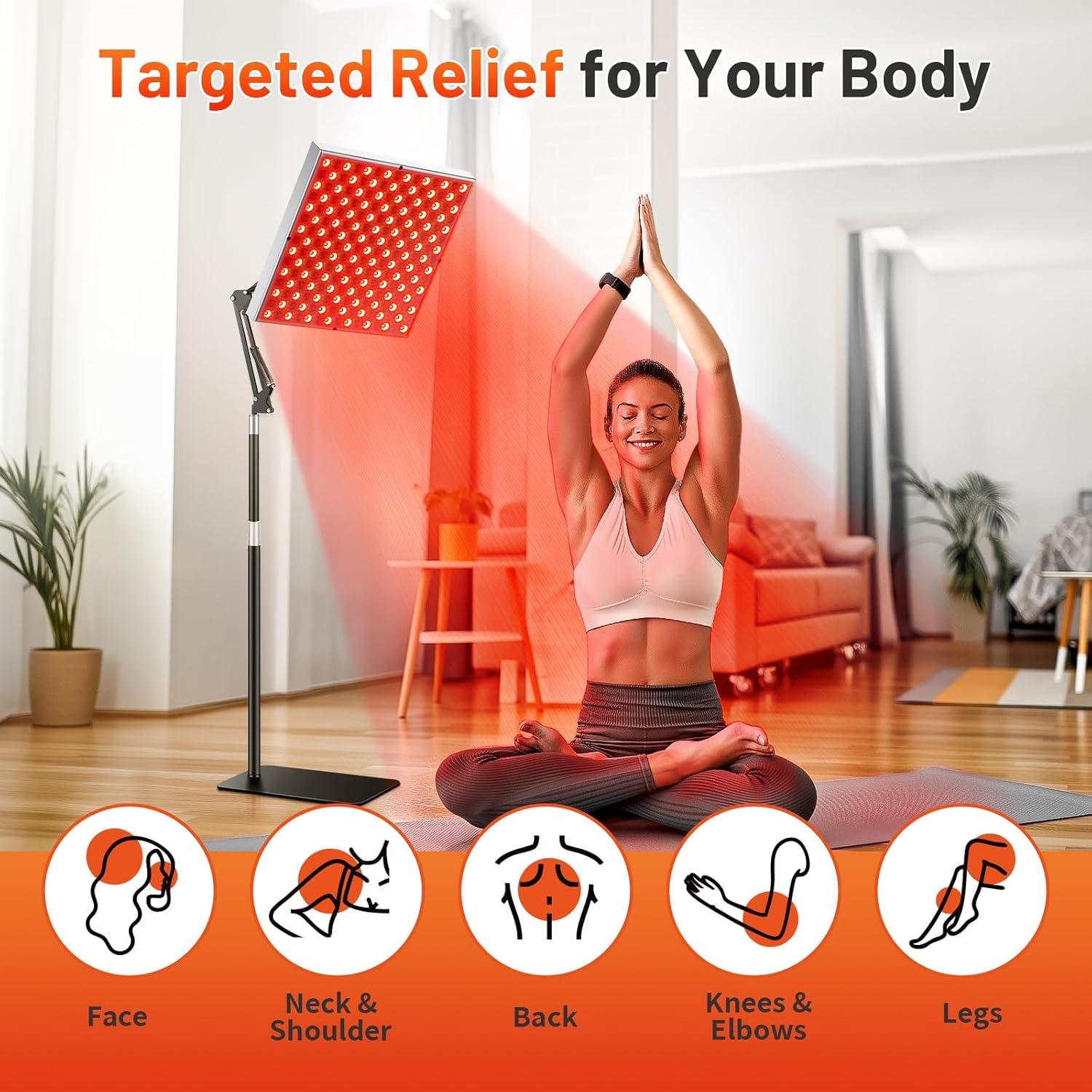 Lámpara de Terapia de Luz Roja HALIDODO 660nm y 850nm