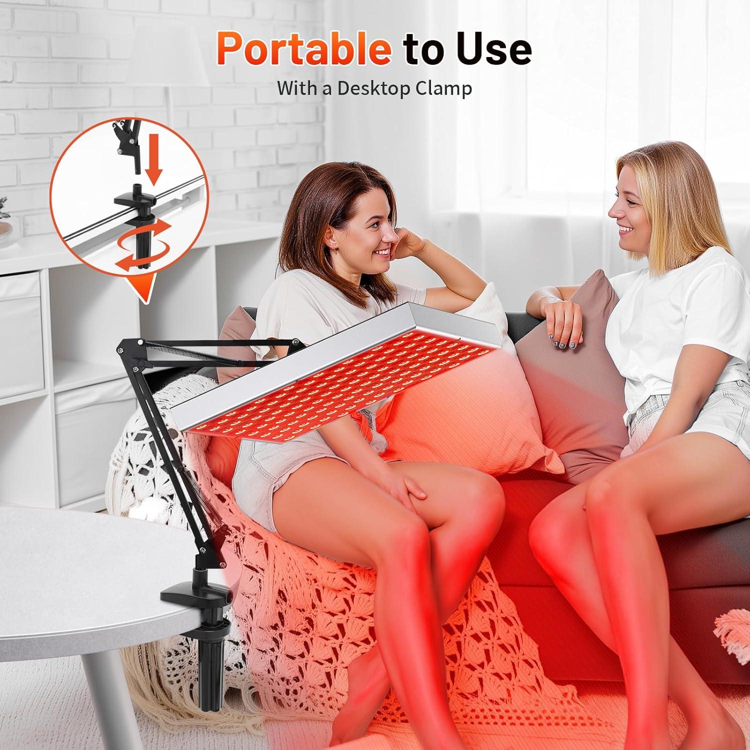 Lámpara de Terapia de Luz Roja HALIDODO 660nm y 850nm