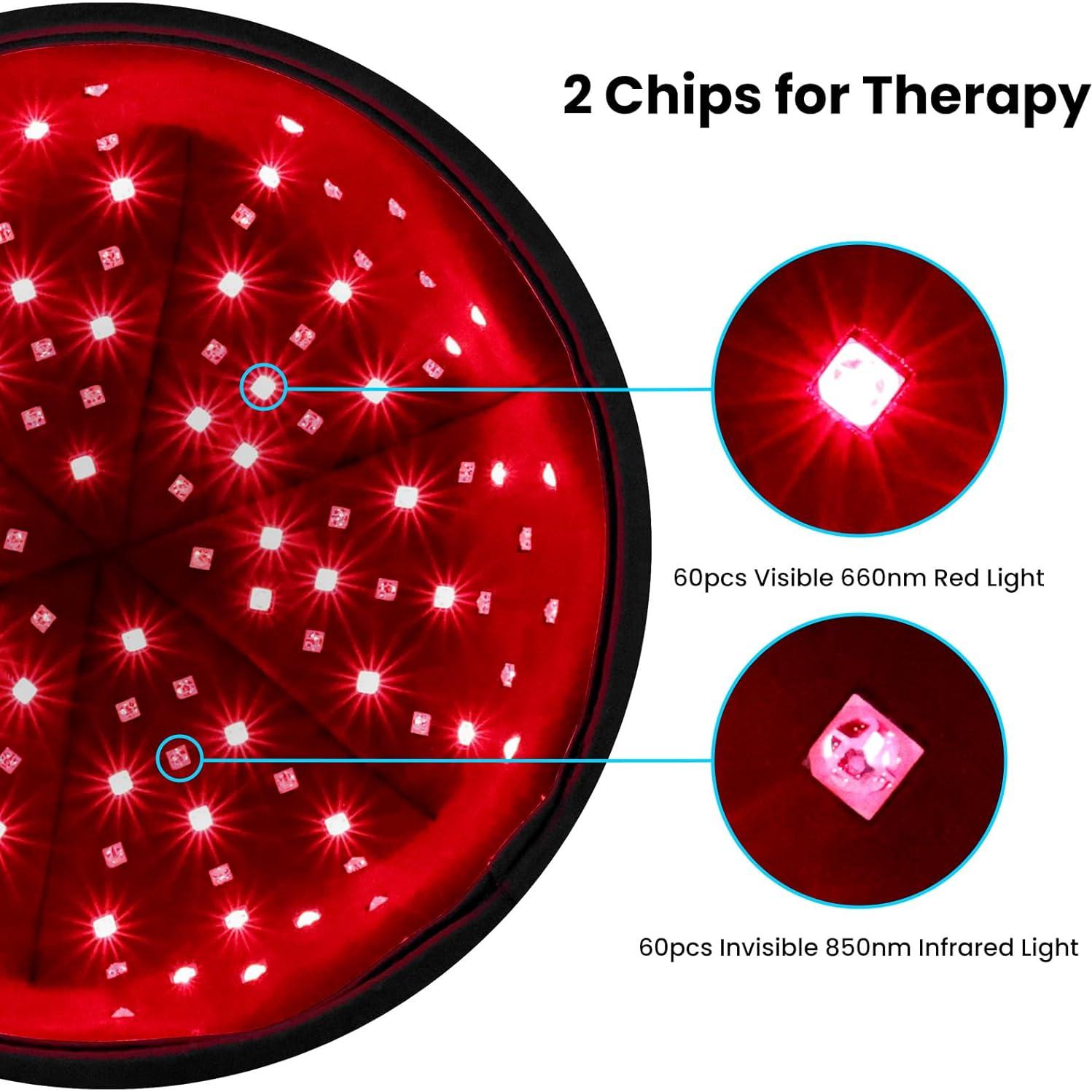 Gorro de Terapia de Luz Roja Elfeye para Crecimiento Capilar