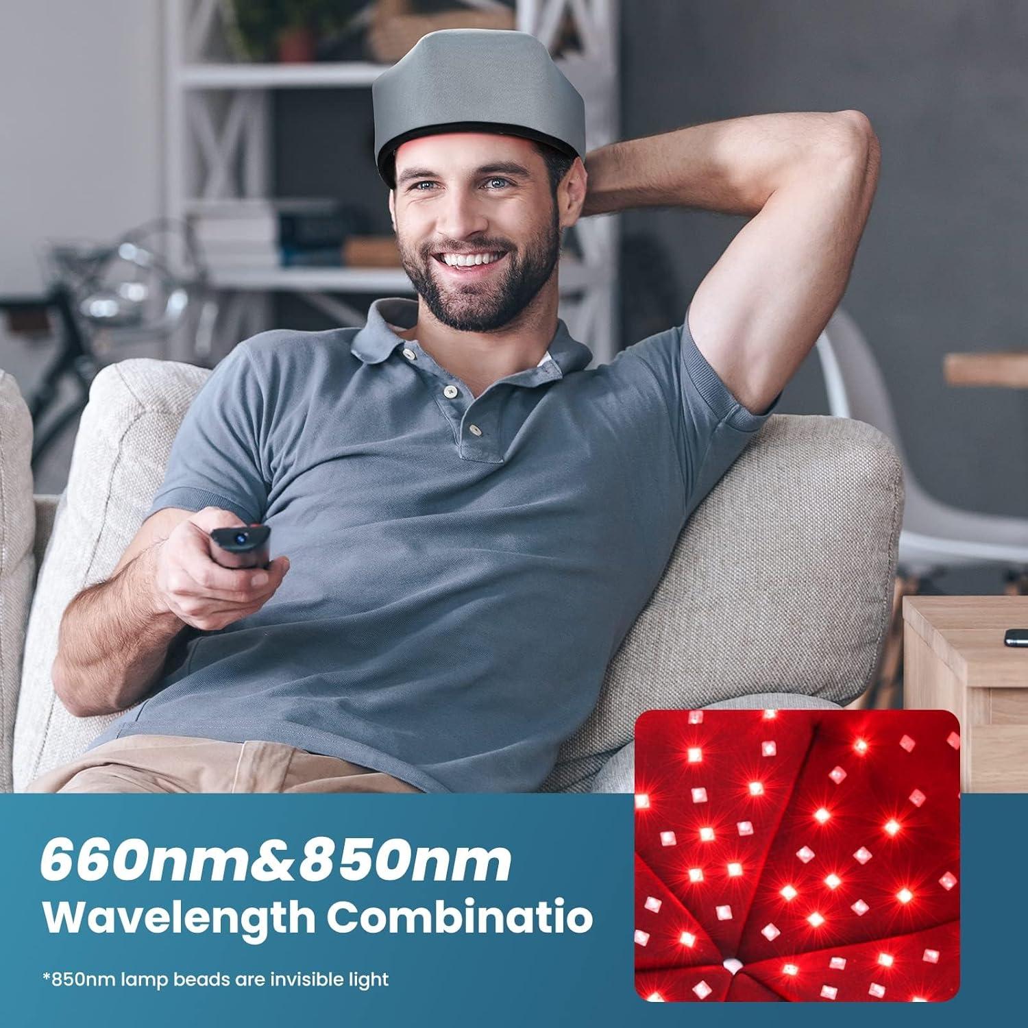 Gorro de Terapia de Luz Roja Elfeye para Crecimiento Capilar