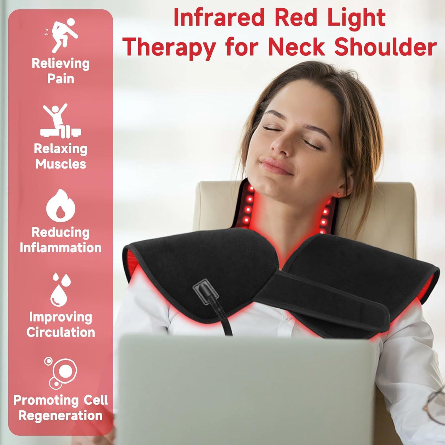 Dispositivo de Terapia de Luz Roja WEETALL T130 para Cuello y Hombros