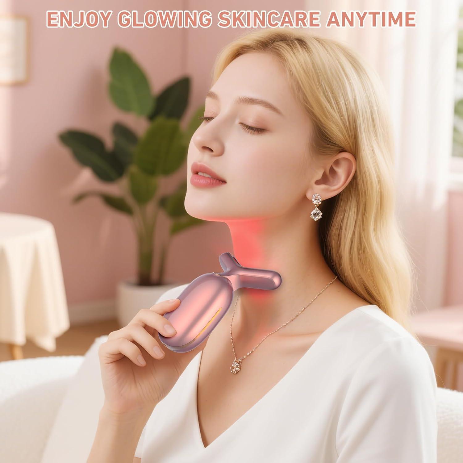 Dispositivo de Belleza Facial OUJEALEE AM-810B, Microcorriente y Luz LED