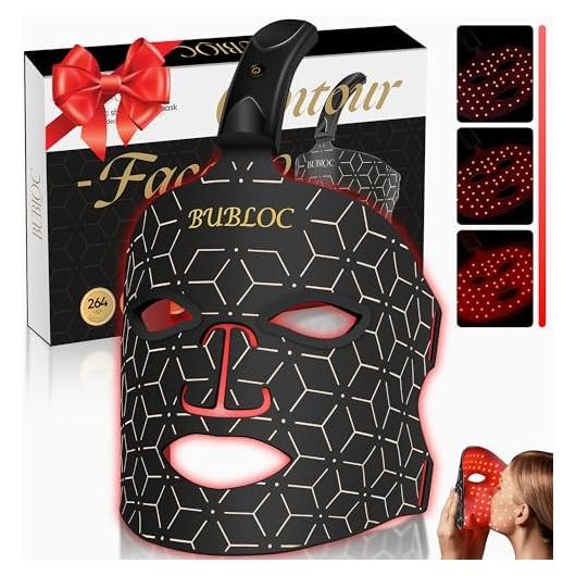 Máscara de Terapia de Luz LED BUBLOC PE730 para Arrugas y Acné