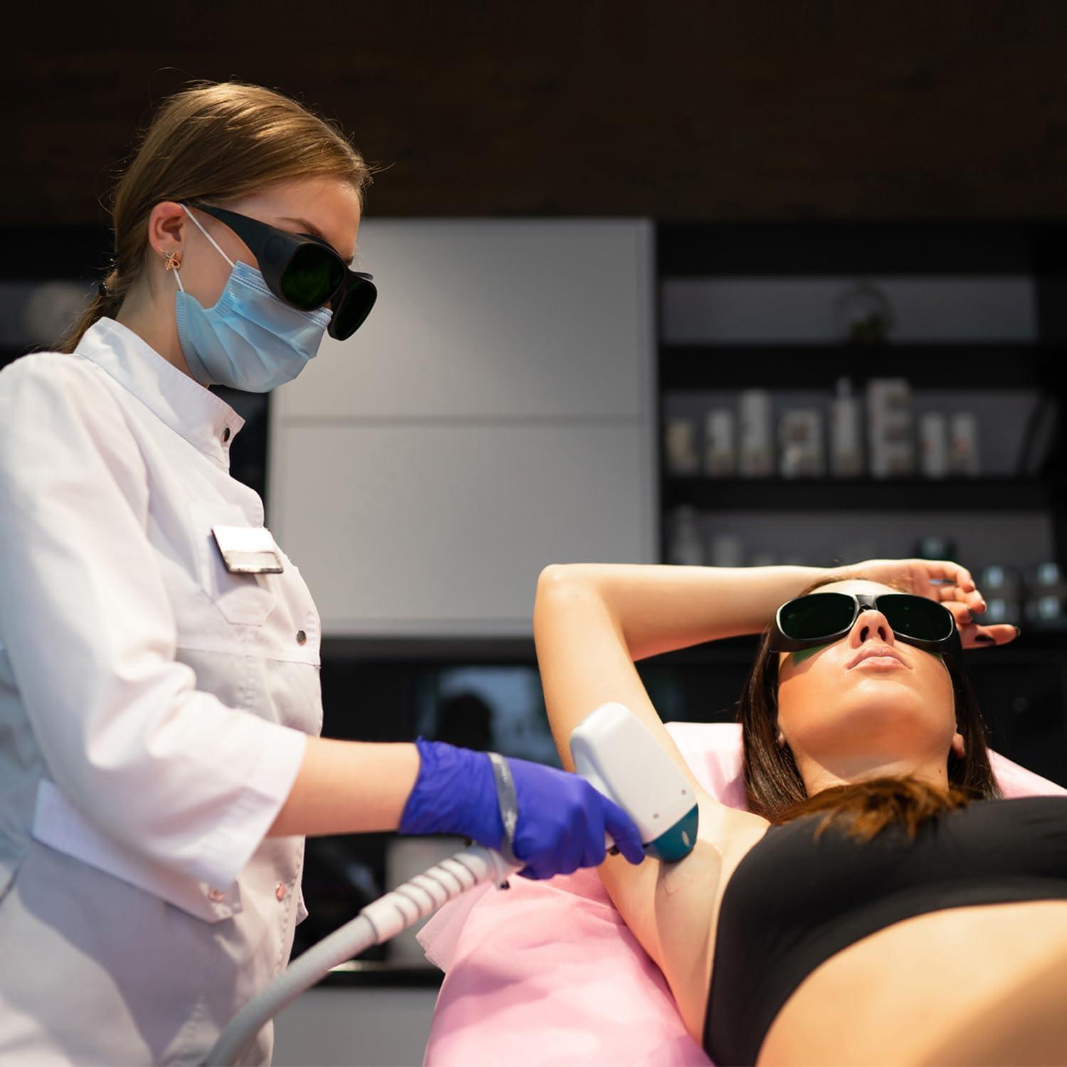 Gafas de Seguridad Láser LUZ ROJA UV Verde Oscuro Ipl200-2000nm