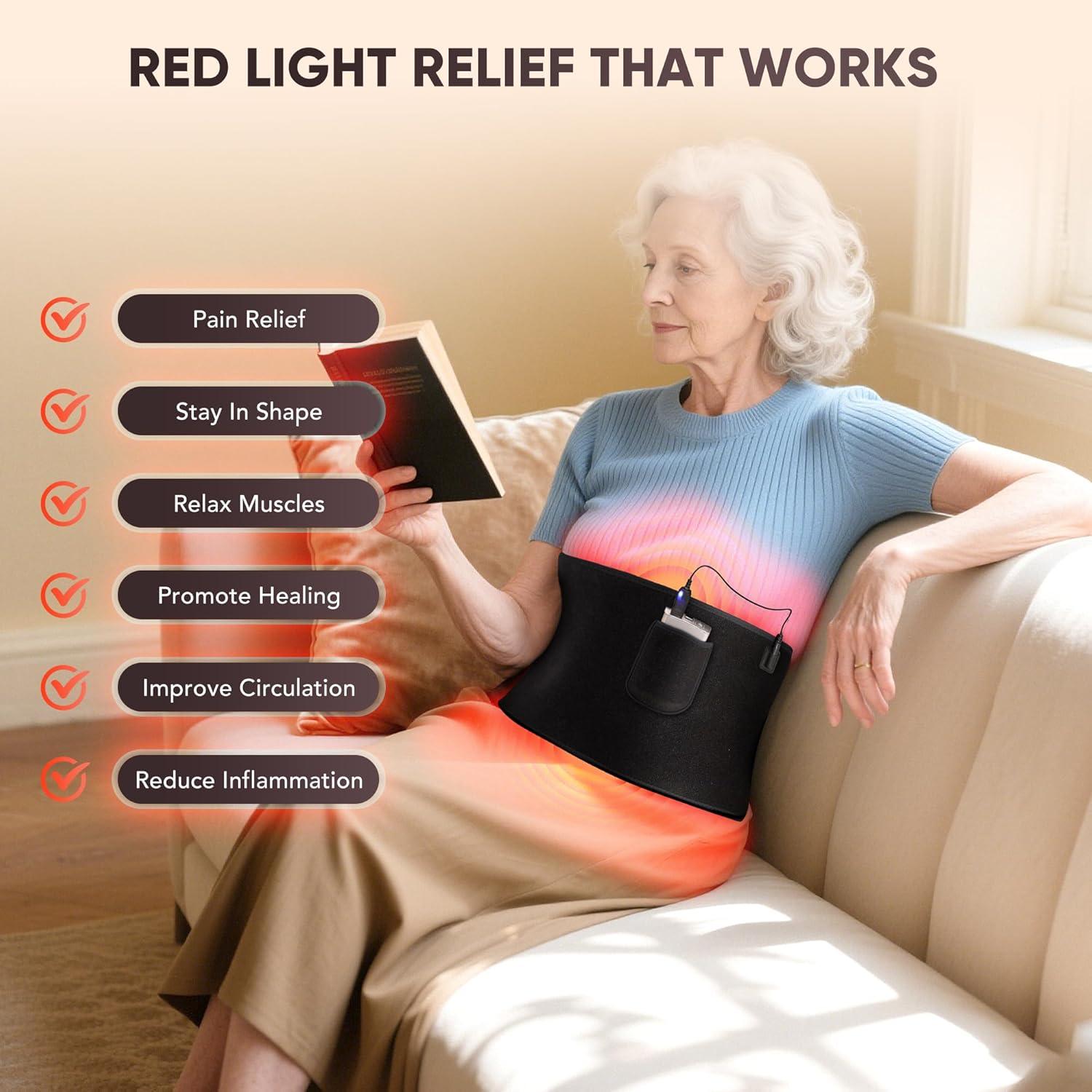 Almohadilla de Masaje WEETALL con Luz Roja y Vibración 28x22cm