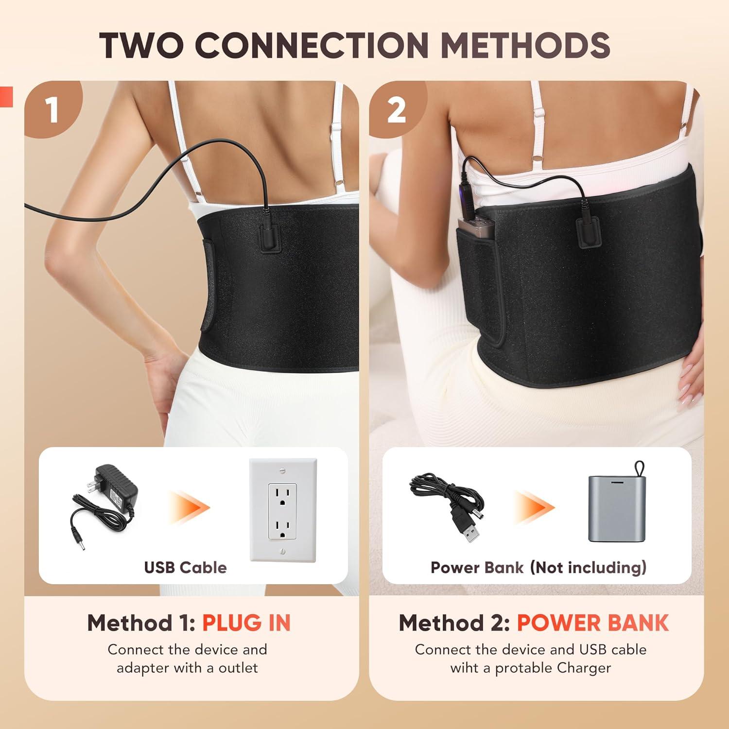 Almohadilla de Masaje WEETALL con Luz Roja y Vibración 28x22cm