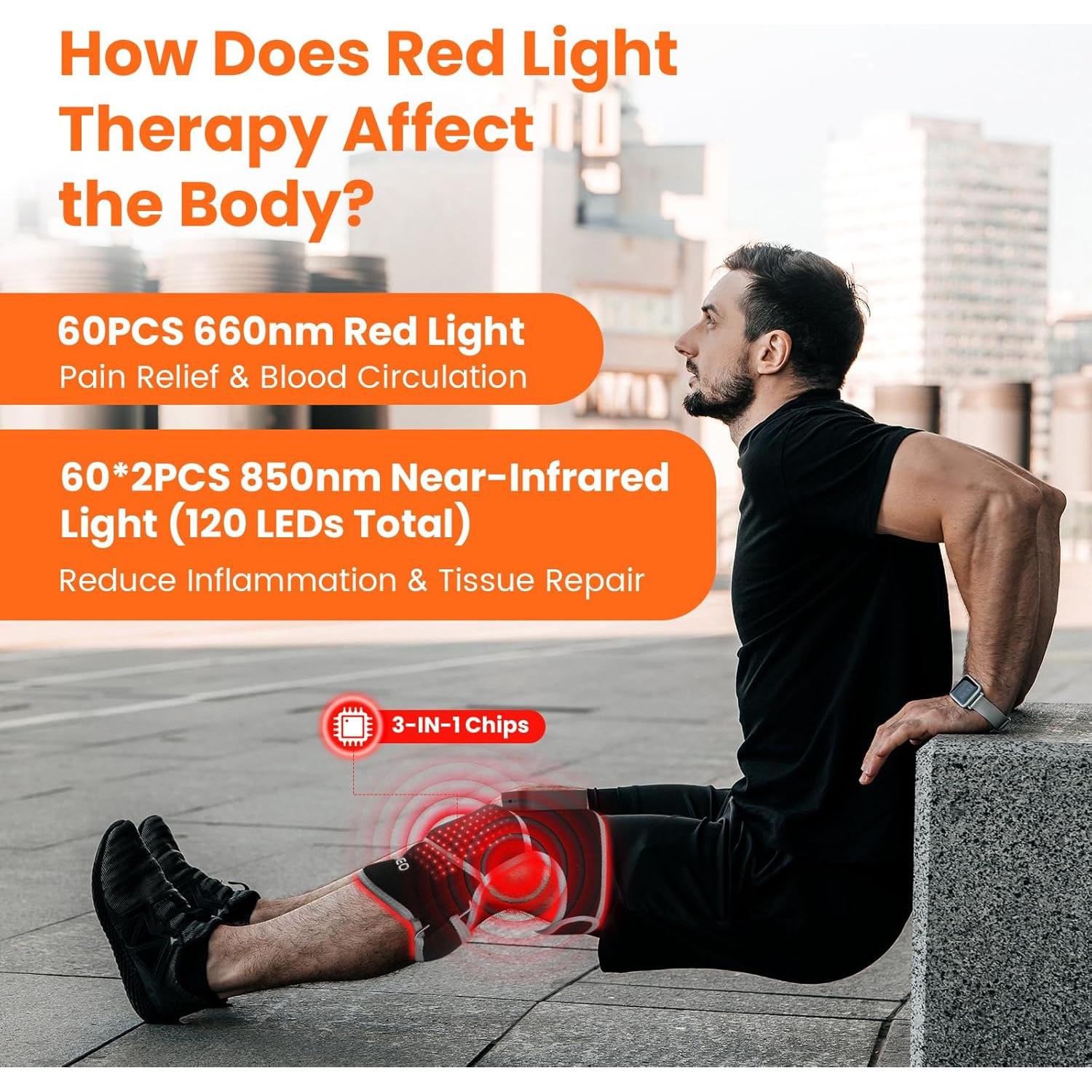 Férula de Luz Roja KENEO para Rodilla Inalámbrica 5000mAh