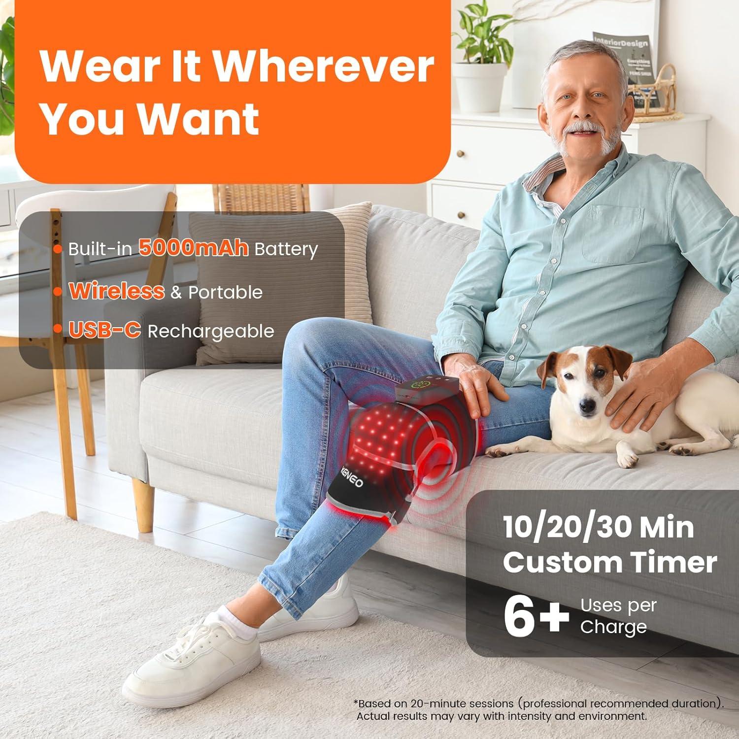 Férula de Luz Roja KENEO para Rodilla Inalámbrica 5000mAh