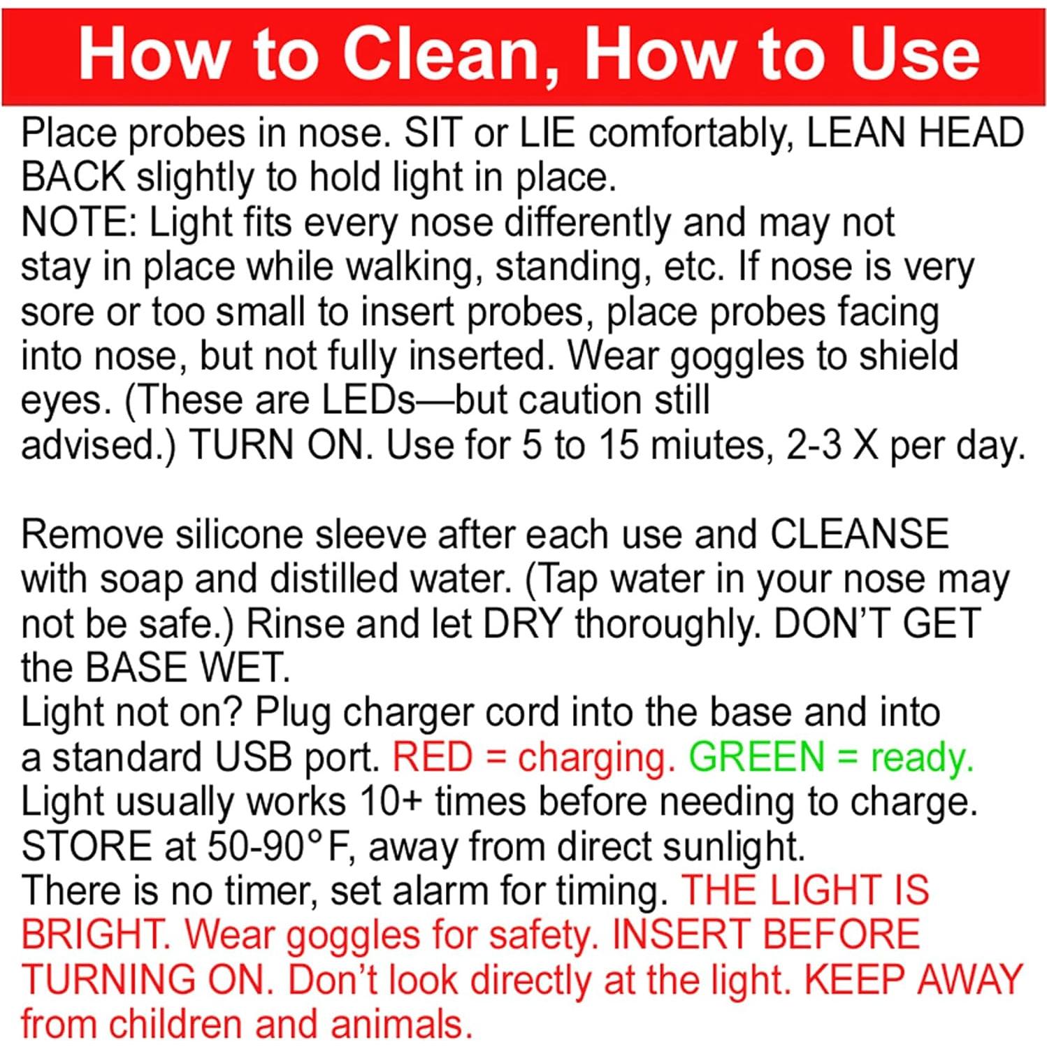 Estimulador Nasal de Luz Roja LED Starlite Smile - Portátil y Recargable