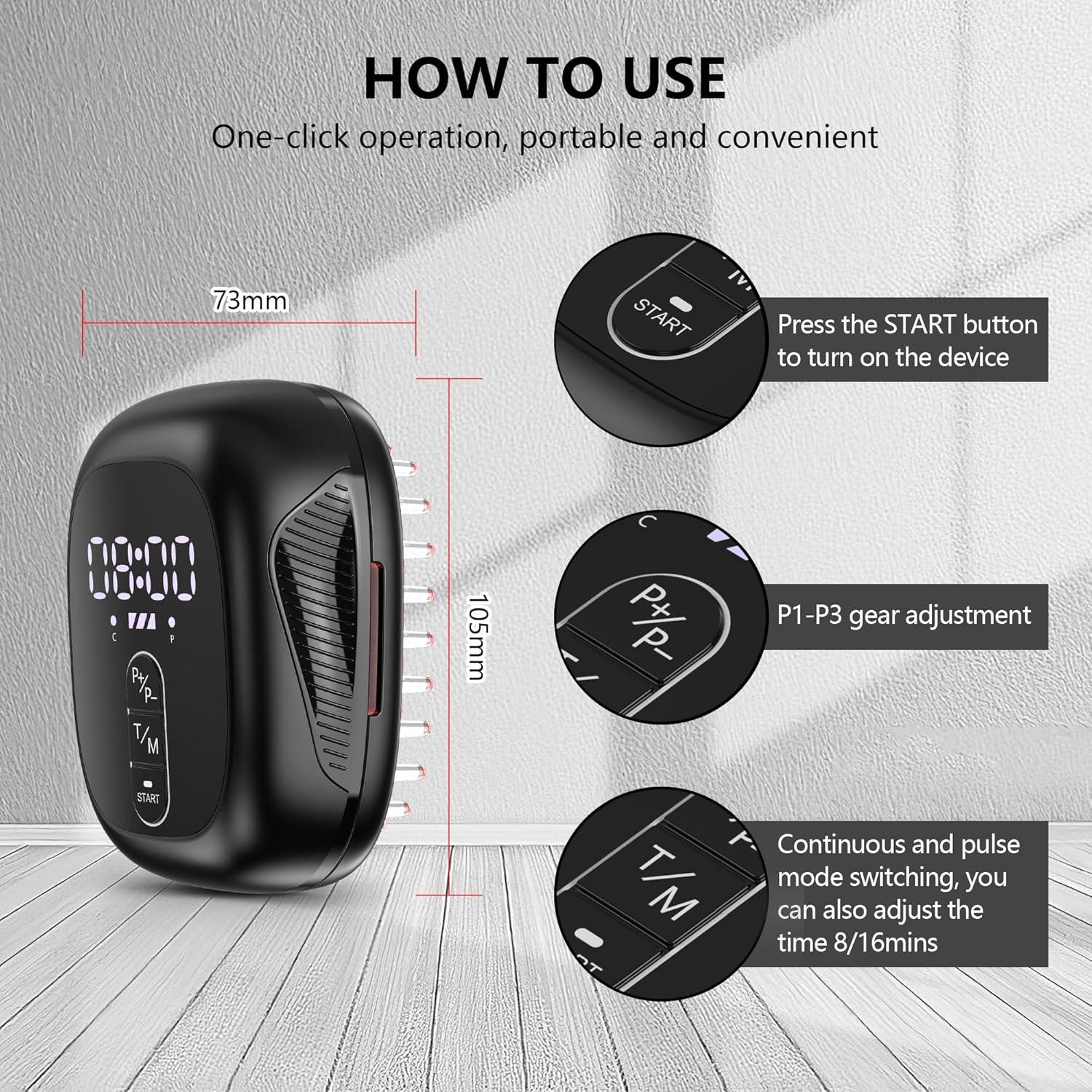 Peine Láser para Crecimiento Capilar KTS - Terapia Avanzada