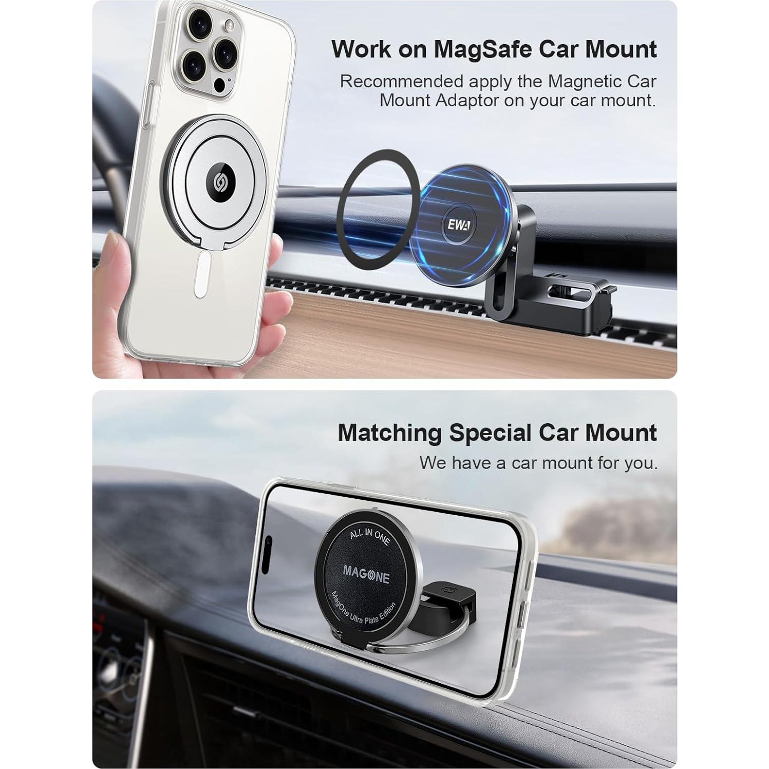 Soporte Magnético EWA MagOne Ultra para Teléfono Plata