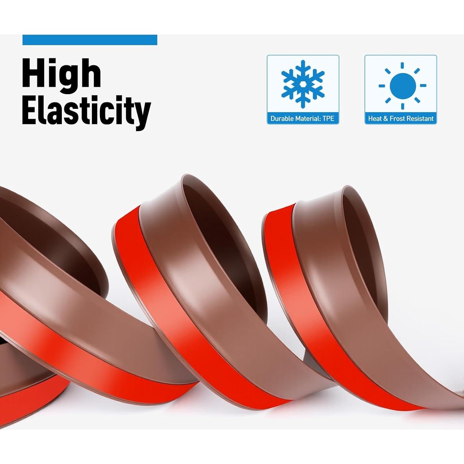 Sello de puerta de garaje HOMWMPA 10.36 m a prueba de clima marrón