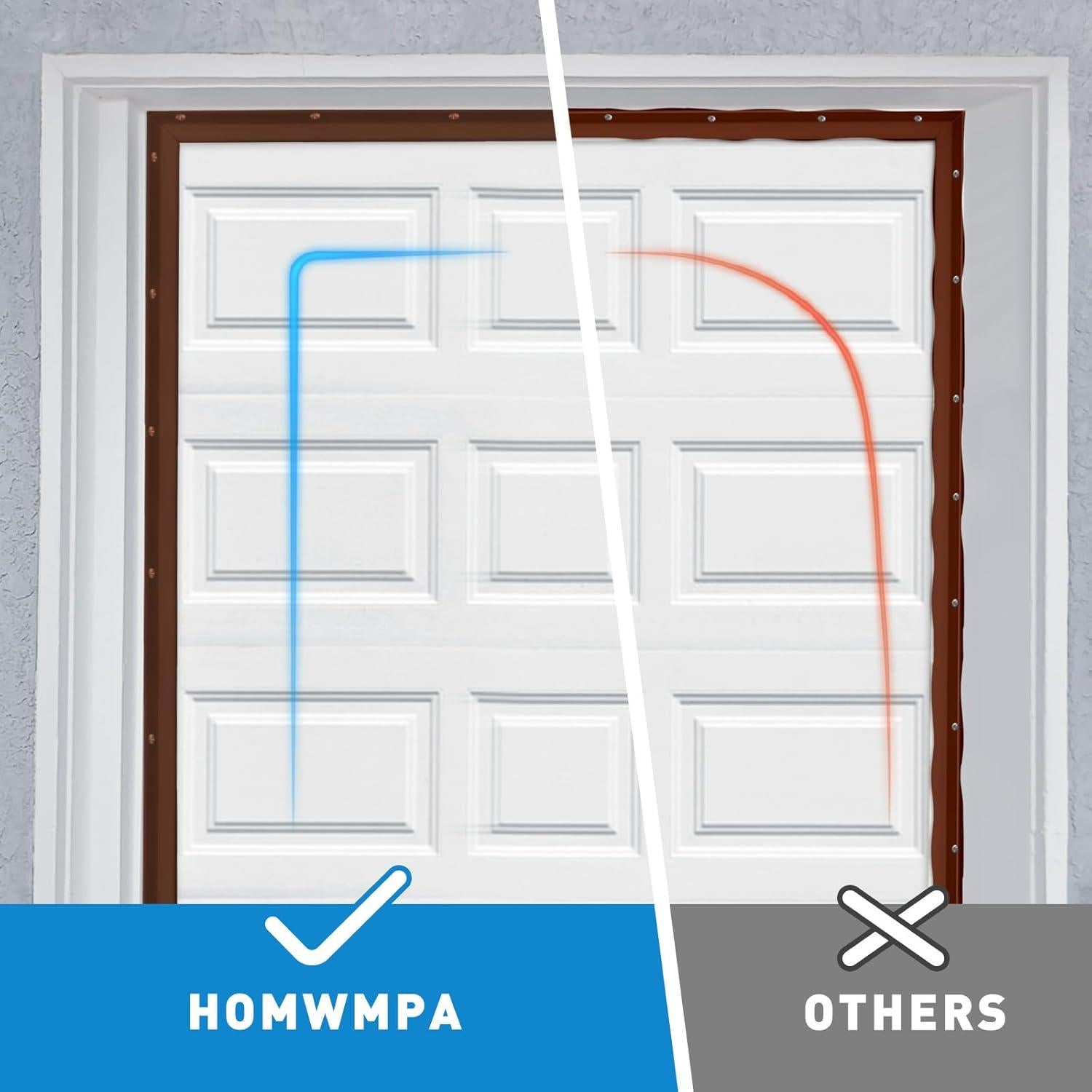 Sello de puerta de garaje HOMWMPA 10.36 m a prueba de clima marrón