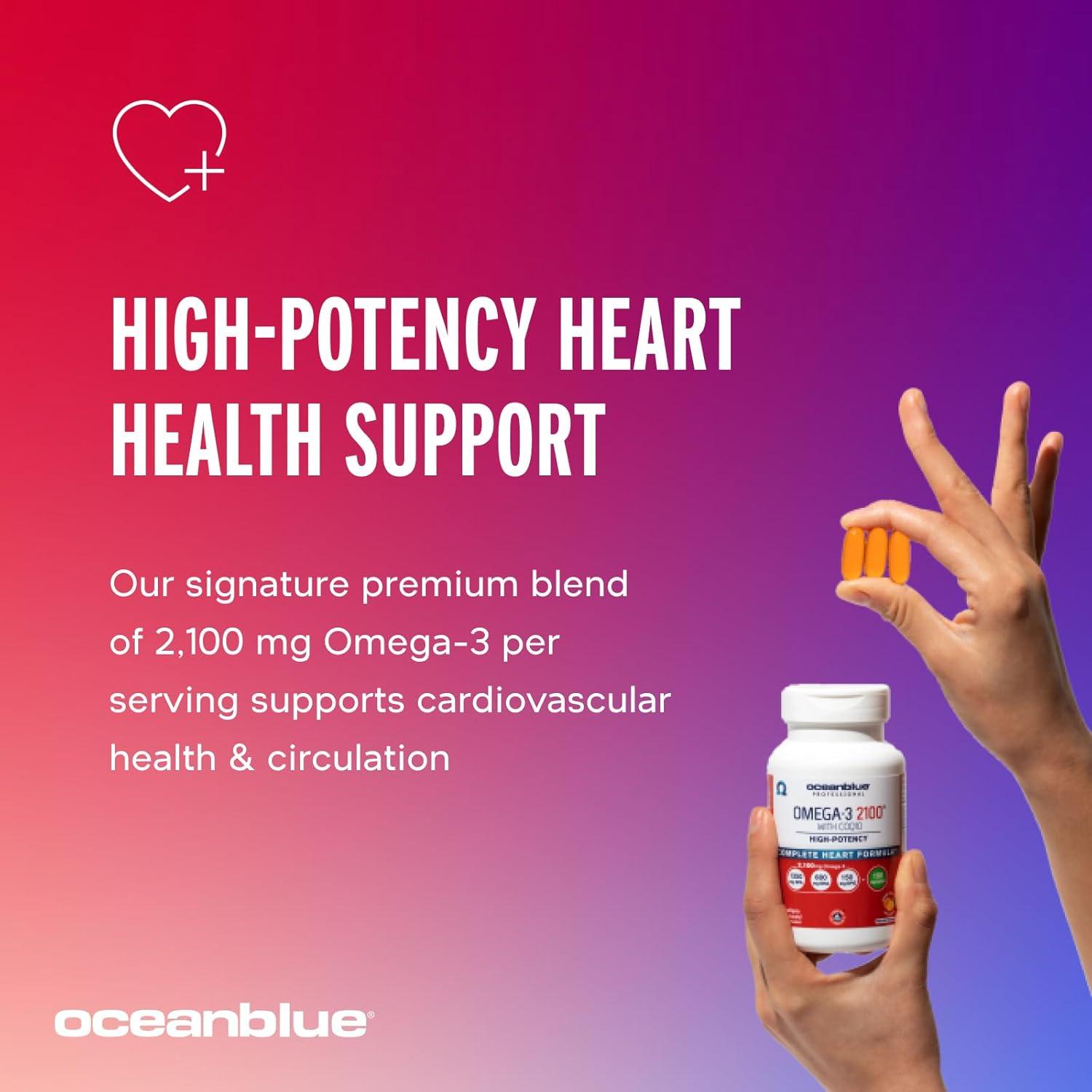 Suplemento Omega-3 Oceanblue 2100 con CoQ10 90 cápsulas