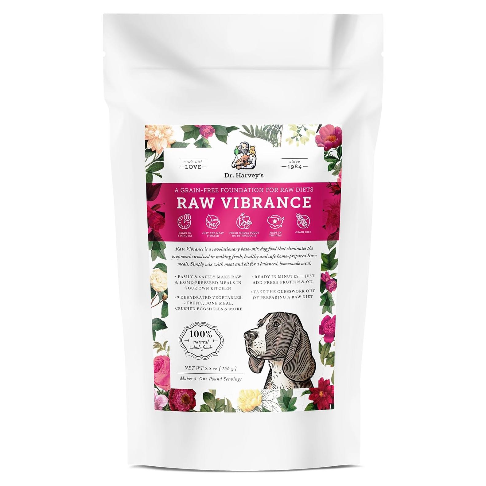 Dr. Harvey's Raw Vibrance Grain Free Dehydrated Foundation for Raw Diet Dog Food (Trial Size 5.5 Oz)