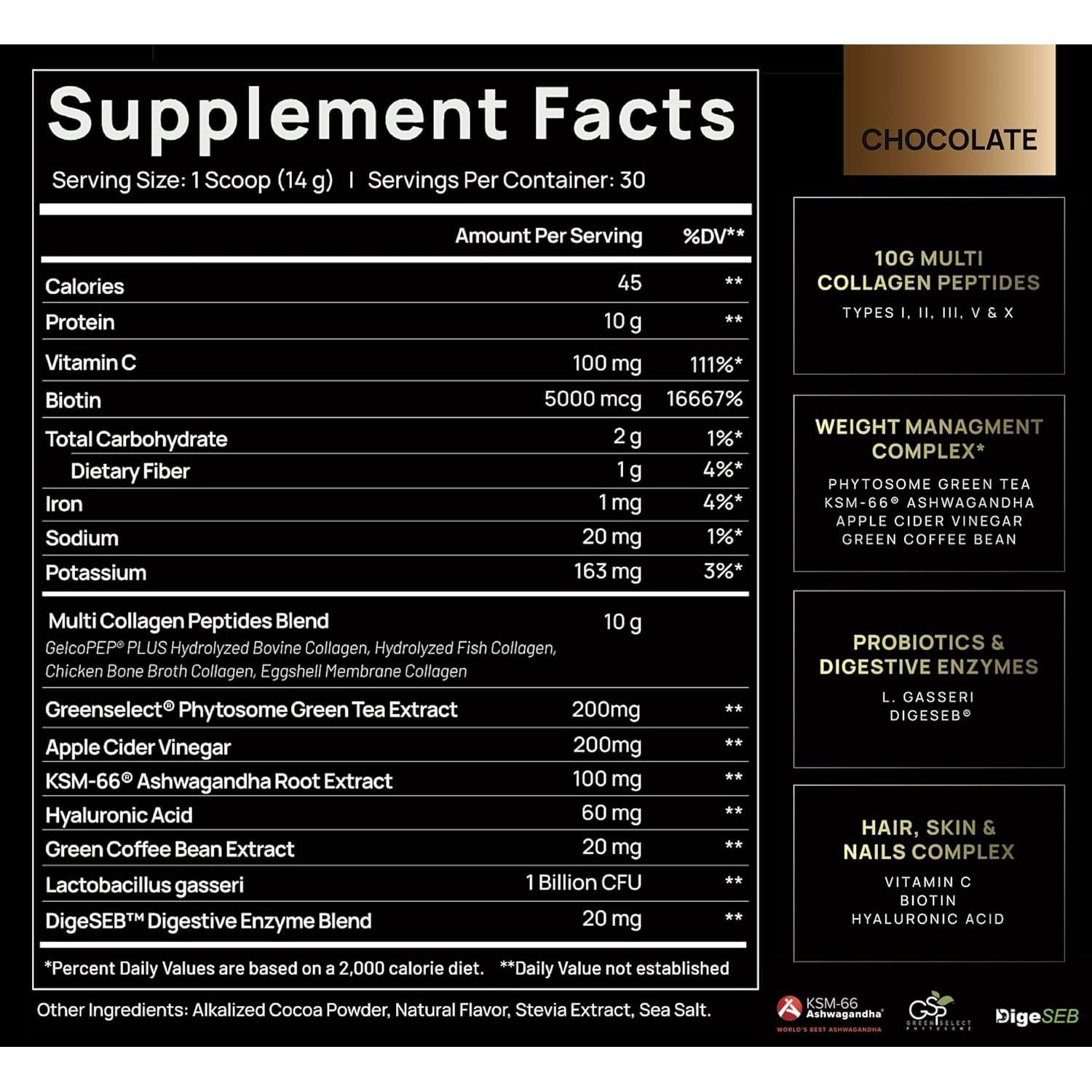 ELMNT Colágeno Hidrolizado Premium Chocolate 438g para Mujeres