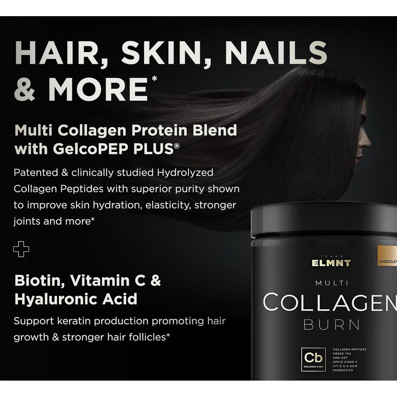 ELMNT Colágeno Hidrolizado Premium Chocolate 438g para Mujeres