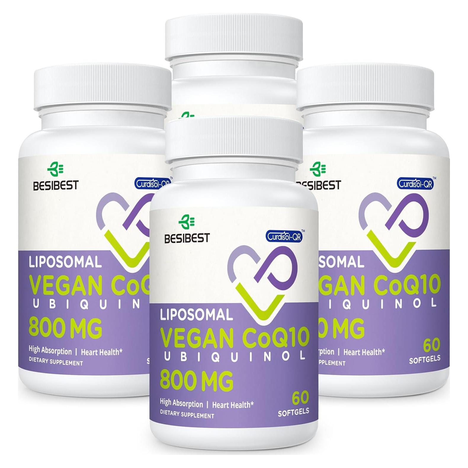Suplemento Ubiquinol CoQ10 800mg Besibest 60 Softgels Veganas