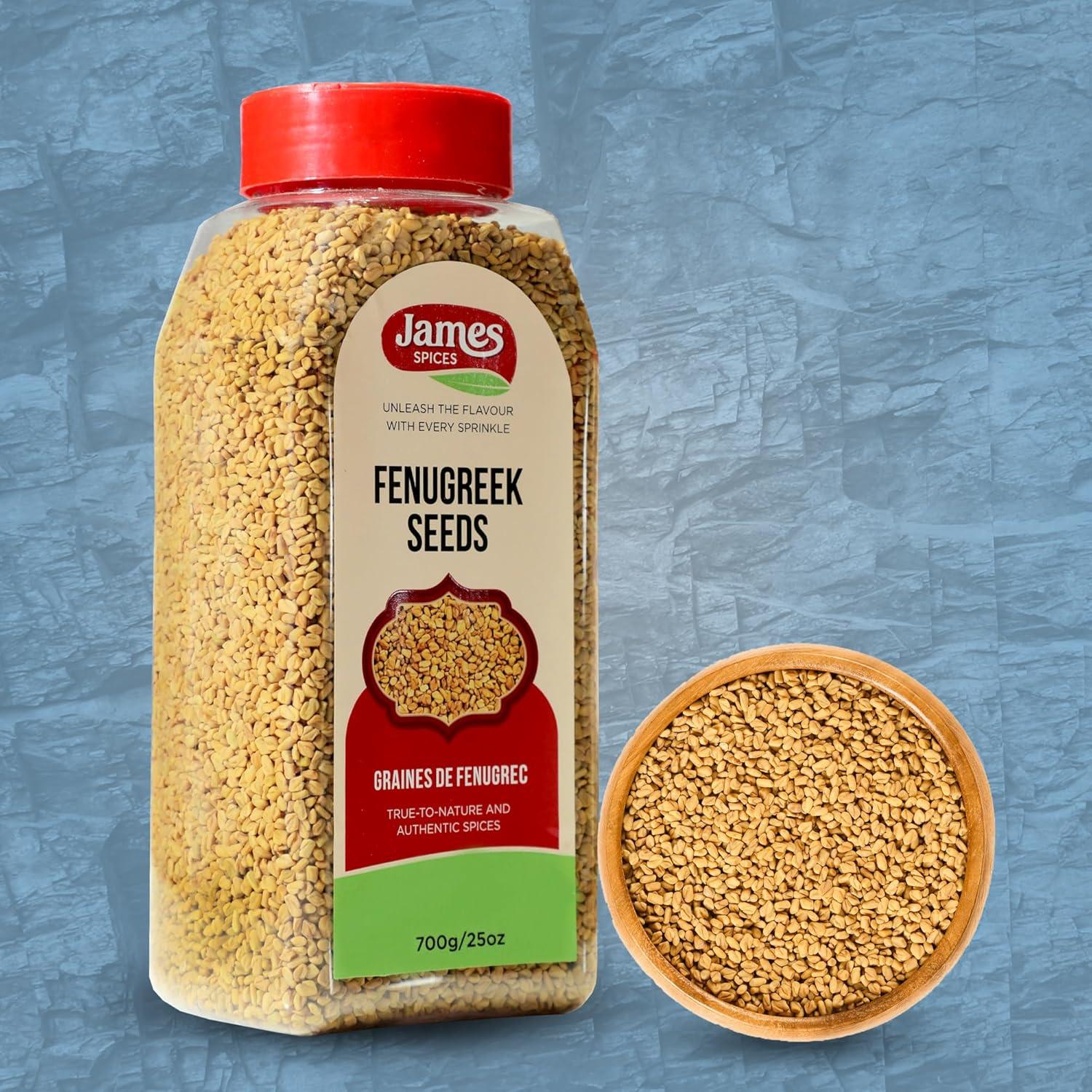Semillas de Fenogreco James Spices Inc. 700g - Calidad Premium