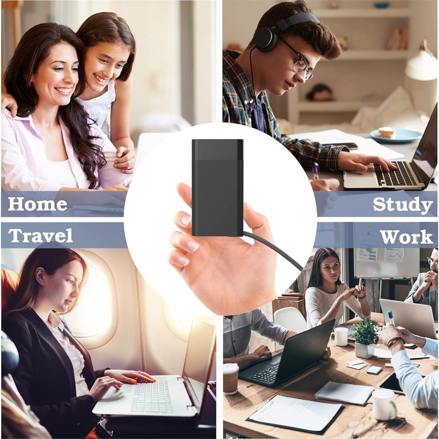 Cargador HP 65W USB-C Yeotsmut para Laptop y Chromebook