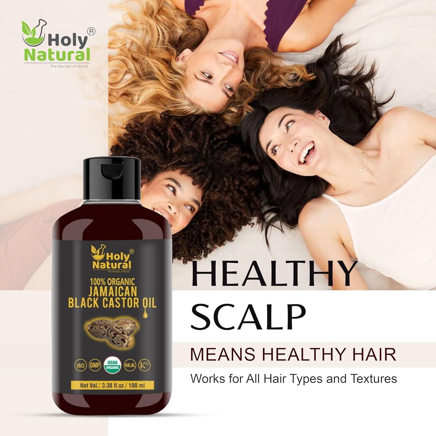 Aceite de Ricino Negro Jamaicano Orgánico Holy Natural 100 ml