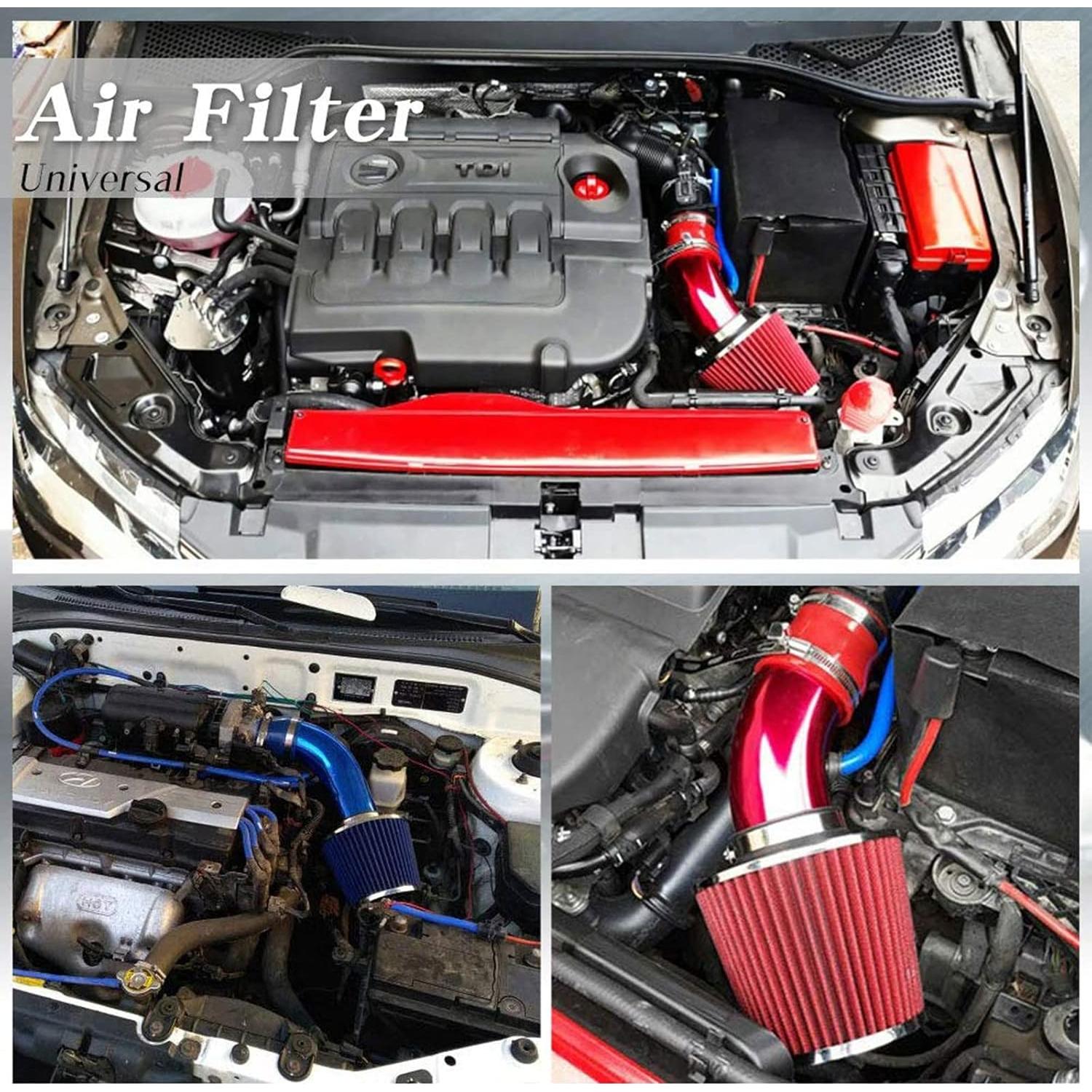 Tubería de Admisión de Aire Frío Sporacingrts 76mm Universal