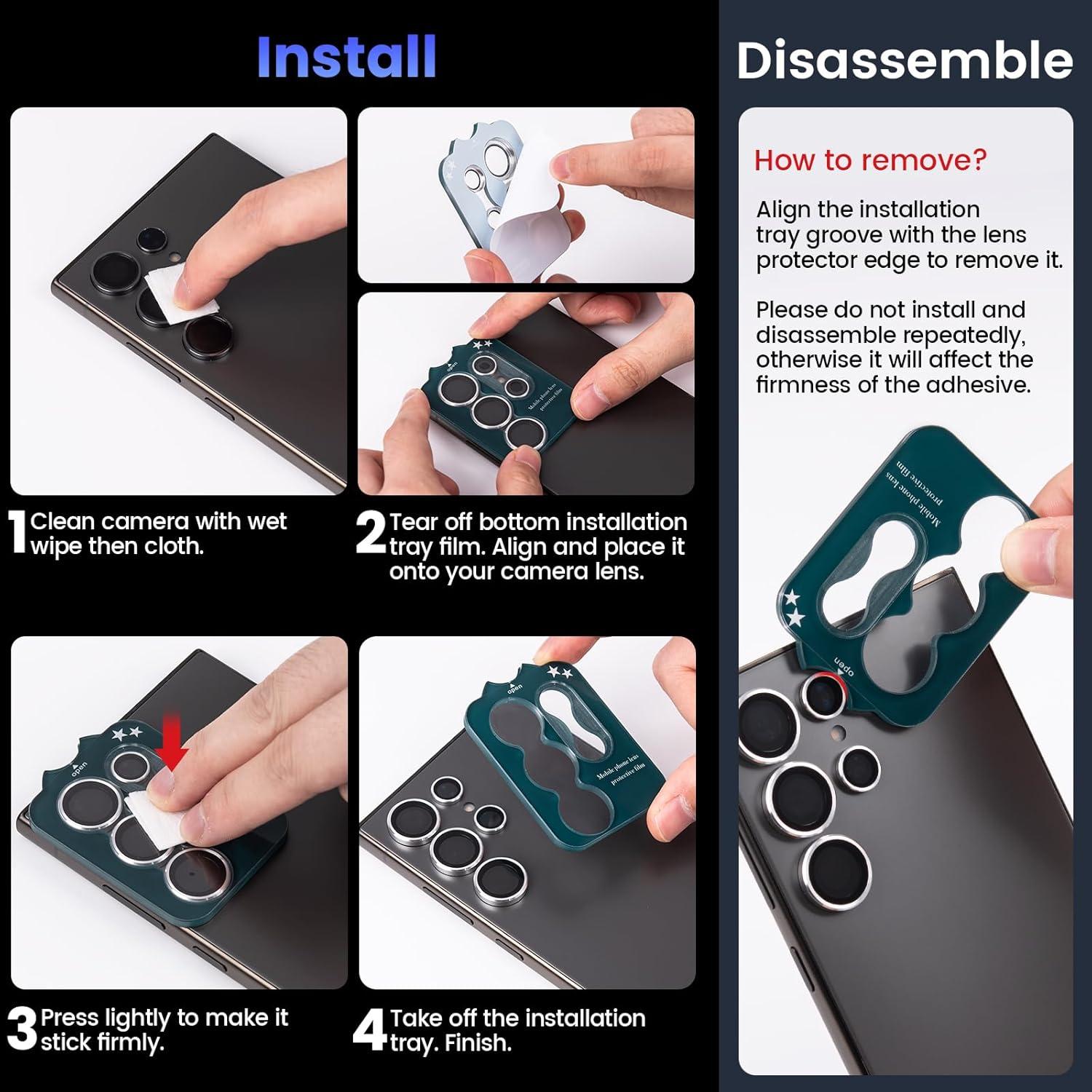 Protector de Lente de Cámara Tensea para Samsung S25 Ultra 9H