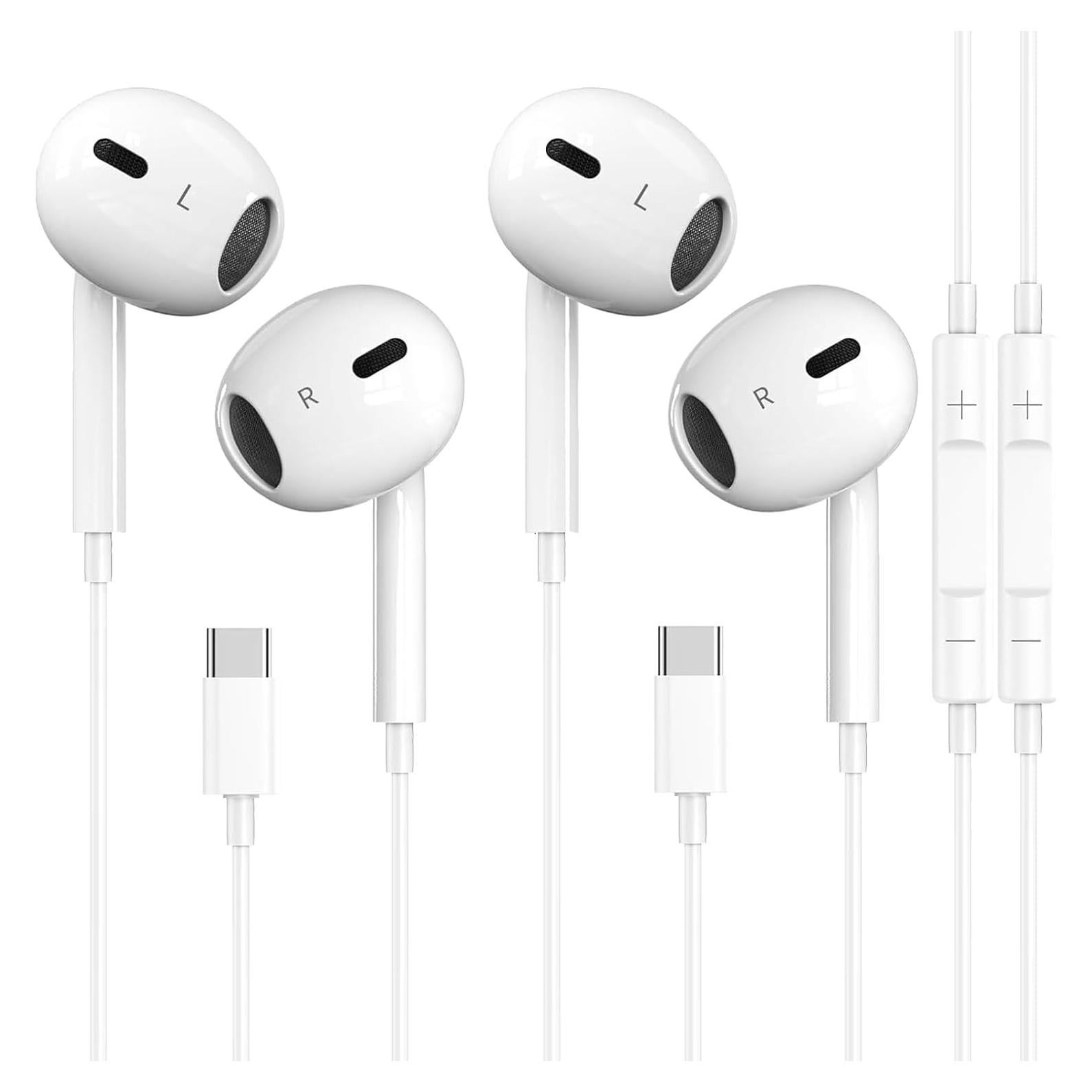 Auriculares USB C Docutca HiFi Estéreo 2 Paquetes