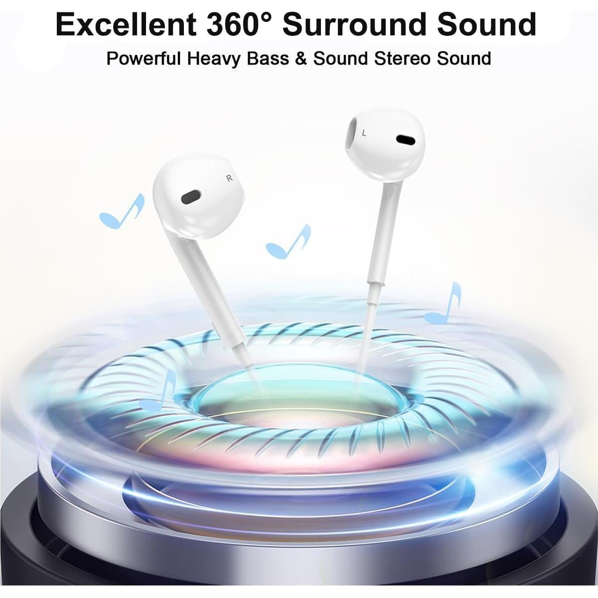 Auriculares USB C Docutca HiFi Estéreo 2 Paquetes