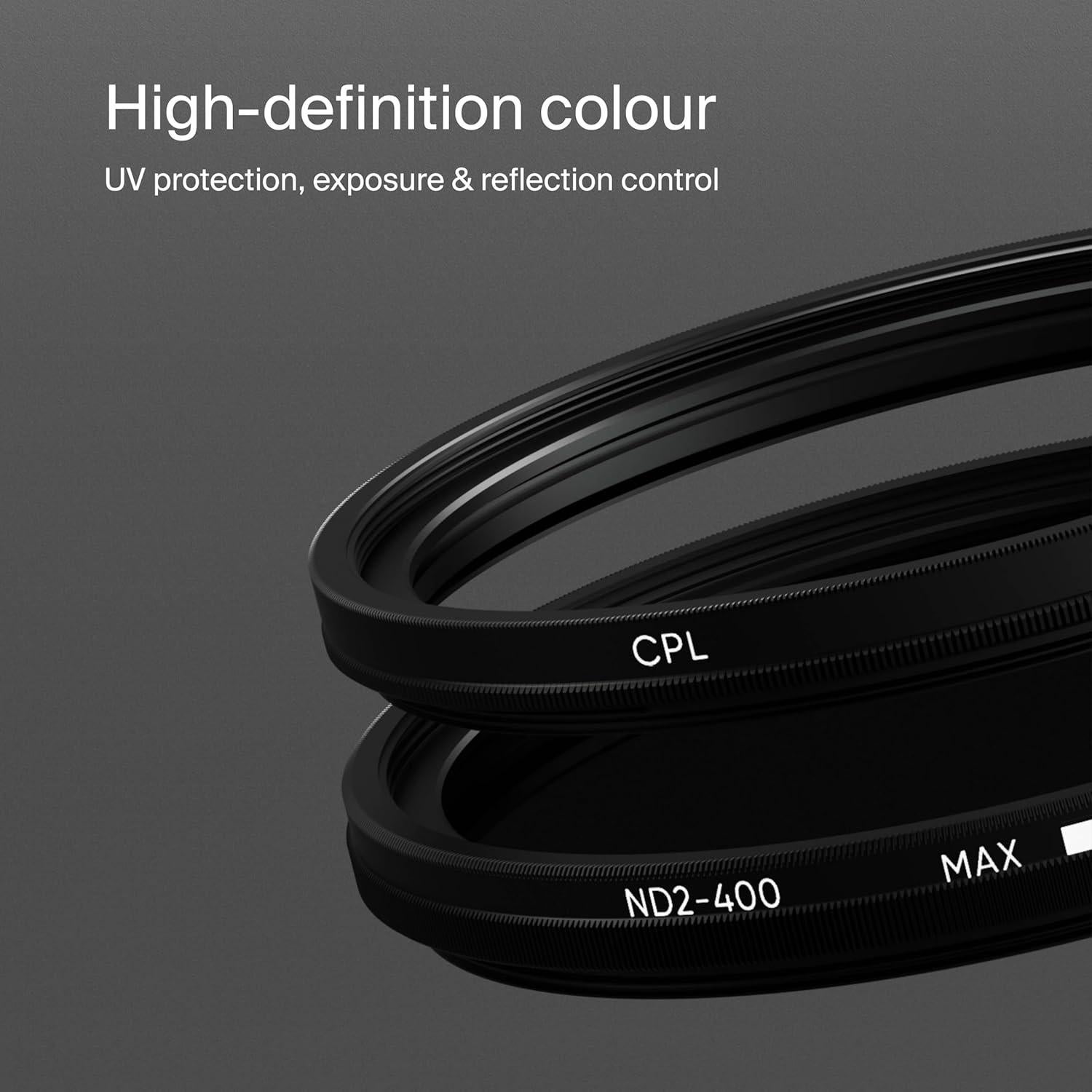 Kit de Filtros de Lente Urth 37mm - UV, CPL, ND Variable