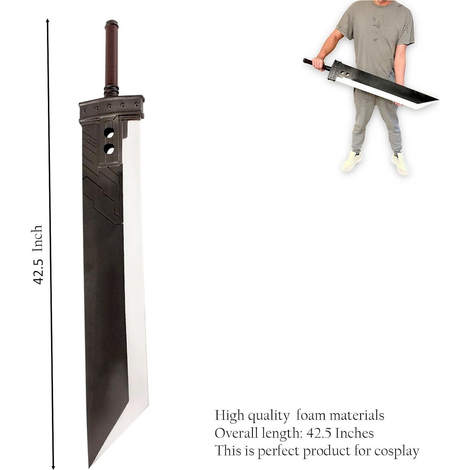 Espada Ancha Zweihander de Espuma PU 108 cm para Cosplay