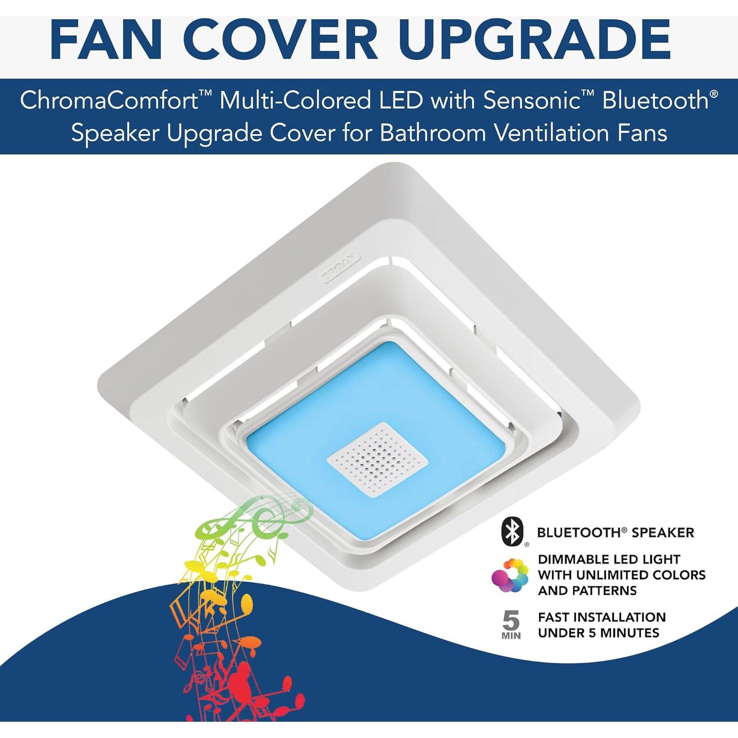Cubierta de Reemplazo Broan-NuTone FG800RGBS con Luz LED y Altavoz