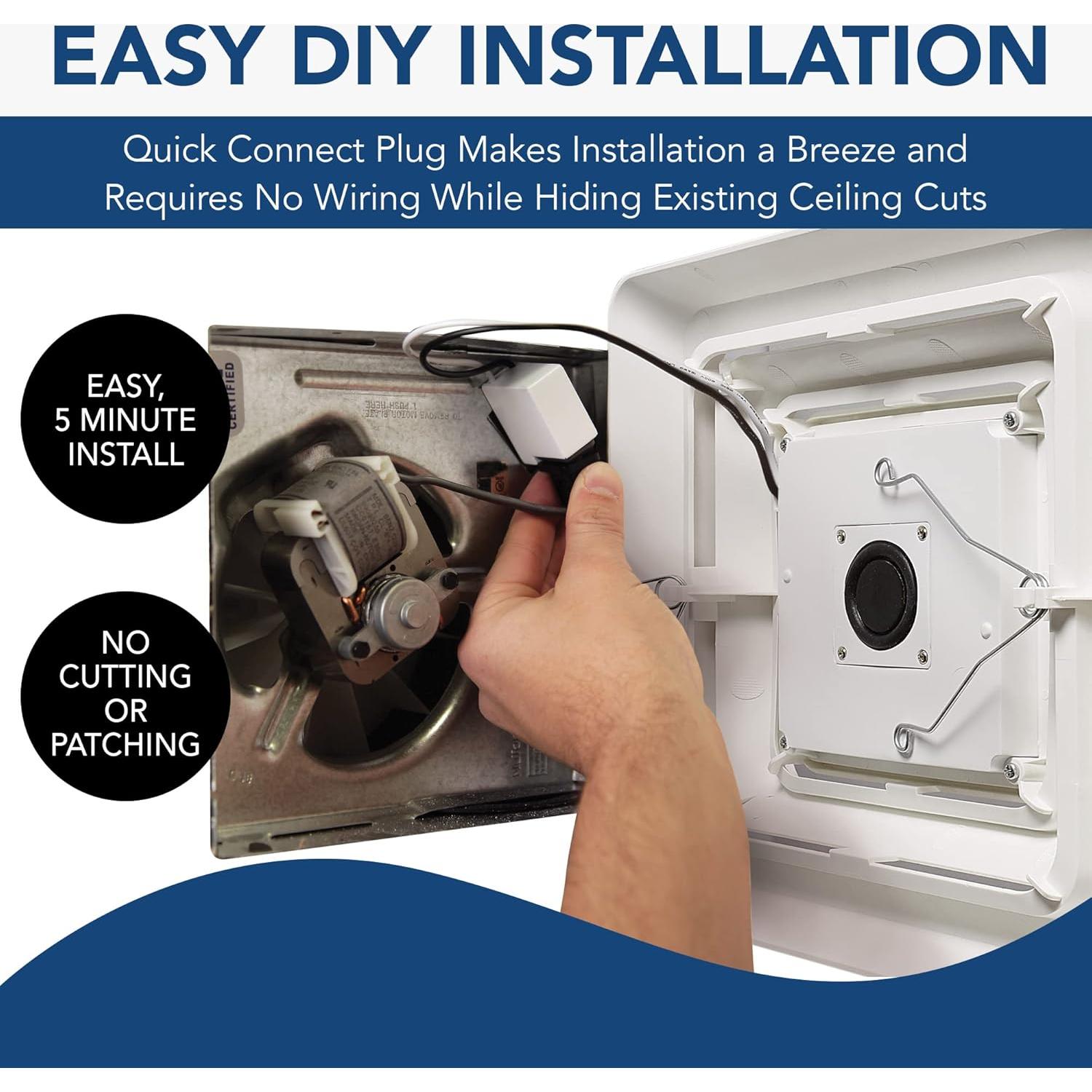 Cubierta de Reemplazo Broan-NuTone FG800RGBS con Luz LED y Altavoz