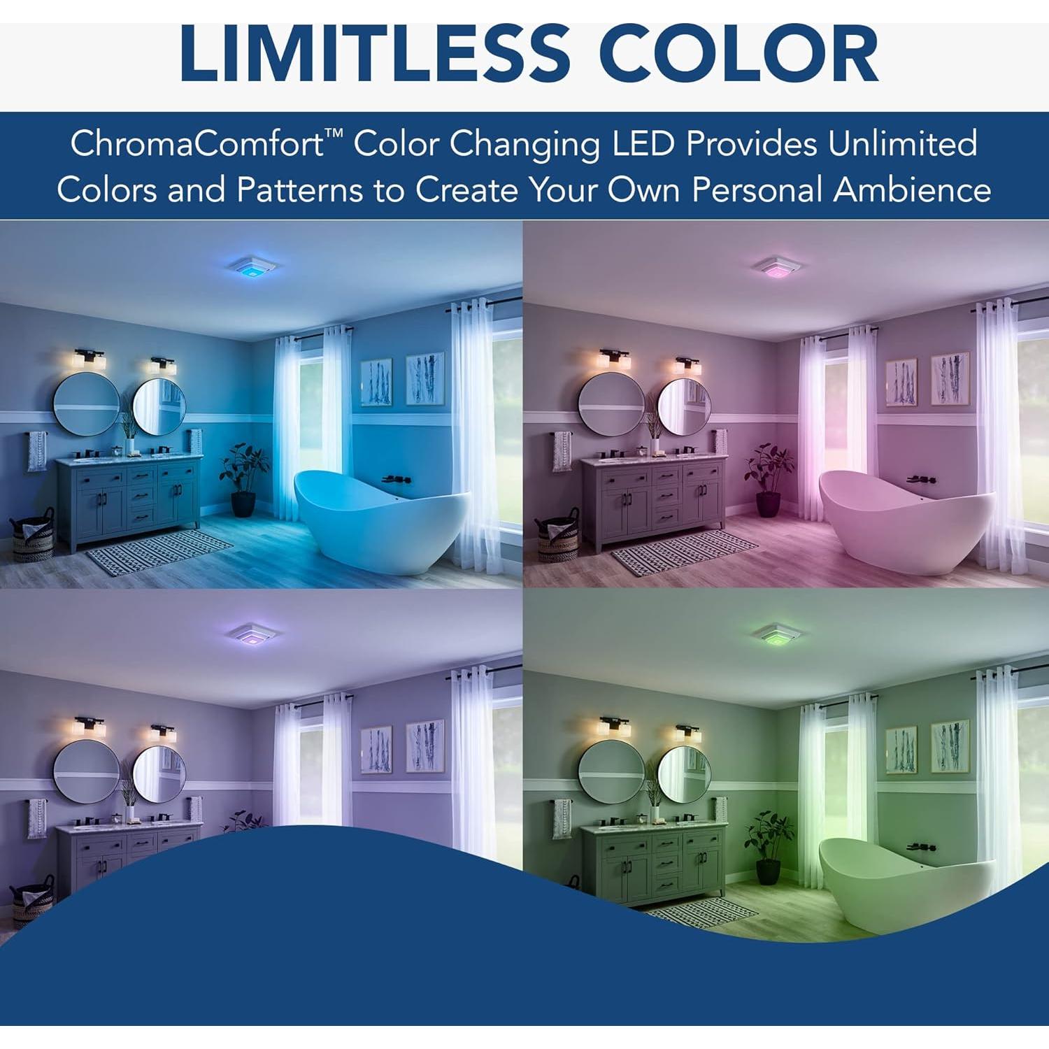 Cubierta de Reemplazo Broan-NuTone FG800RGBS con Luz LED y Altavoz