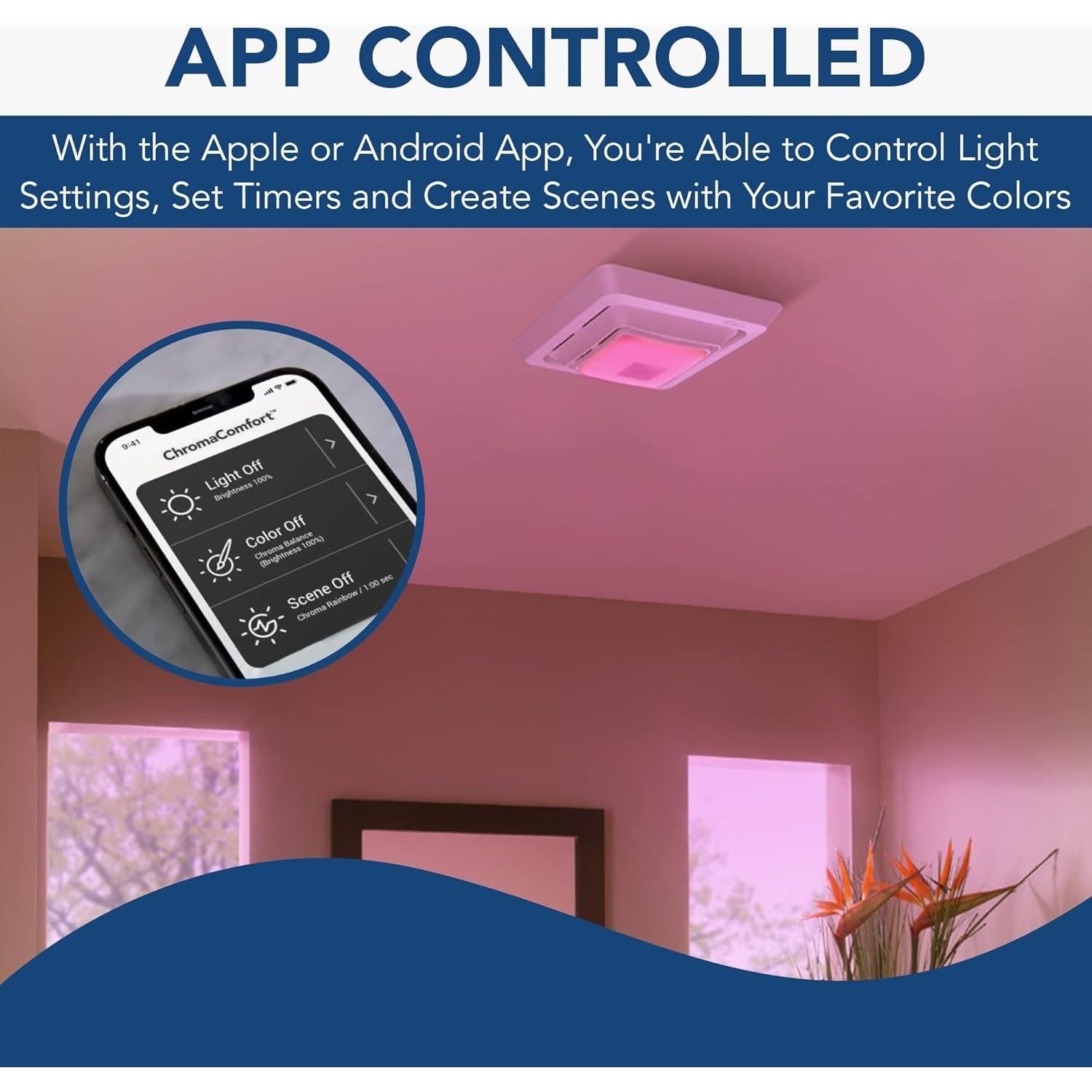 Cubierta de Reemplazo Broan-NuTone FG800RGBS con Luz LED y Altavoz