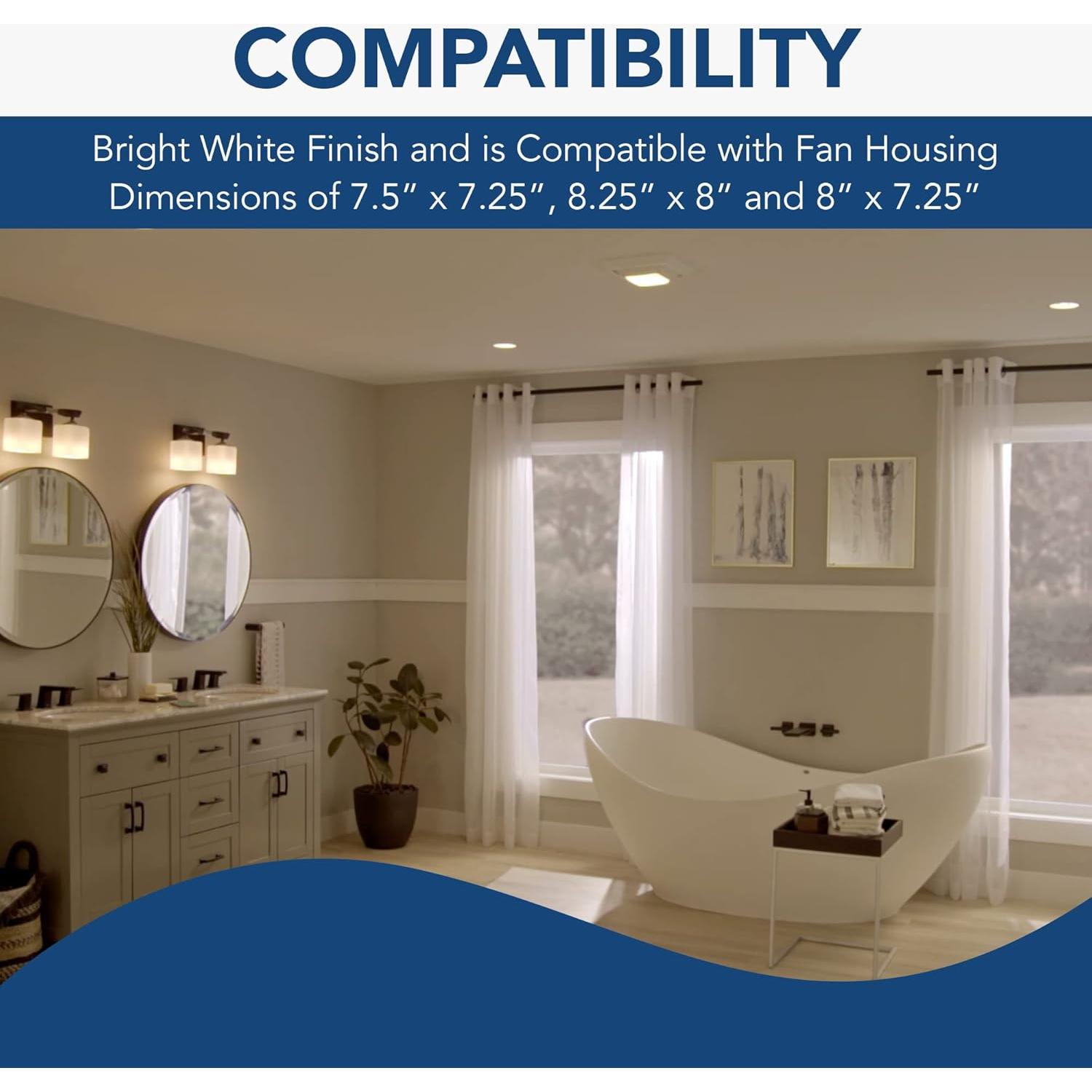 Cubierta de Reemplazo Broan-NuTone FG800RGBS con Luz LED y Altavoz