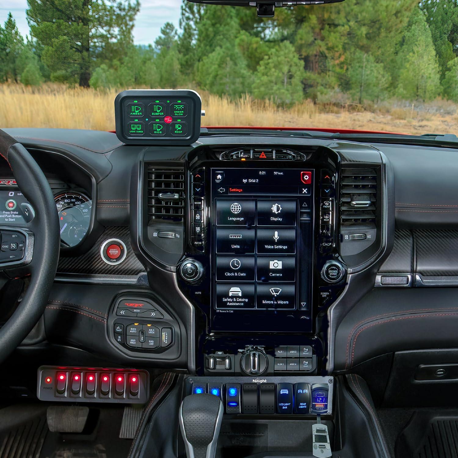 Interruptor de Palanca 3 Vías Nilight 12V 24V Impermeable 2PCS